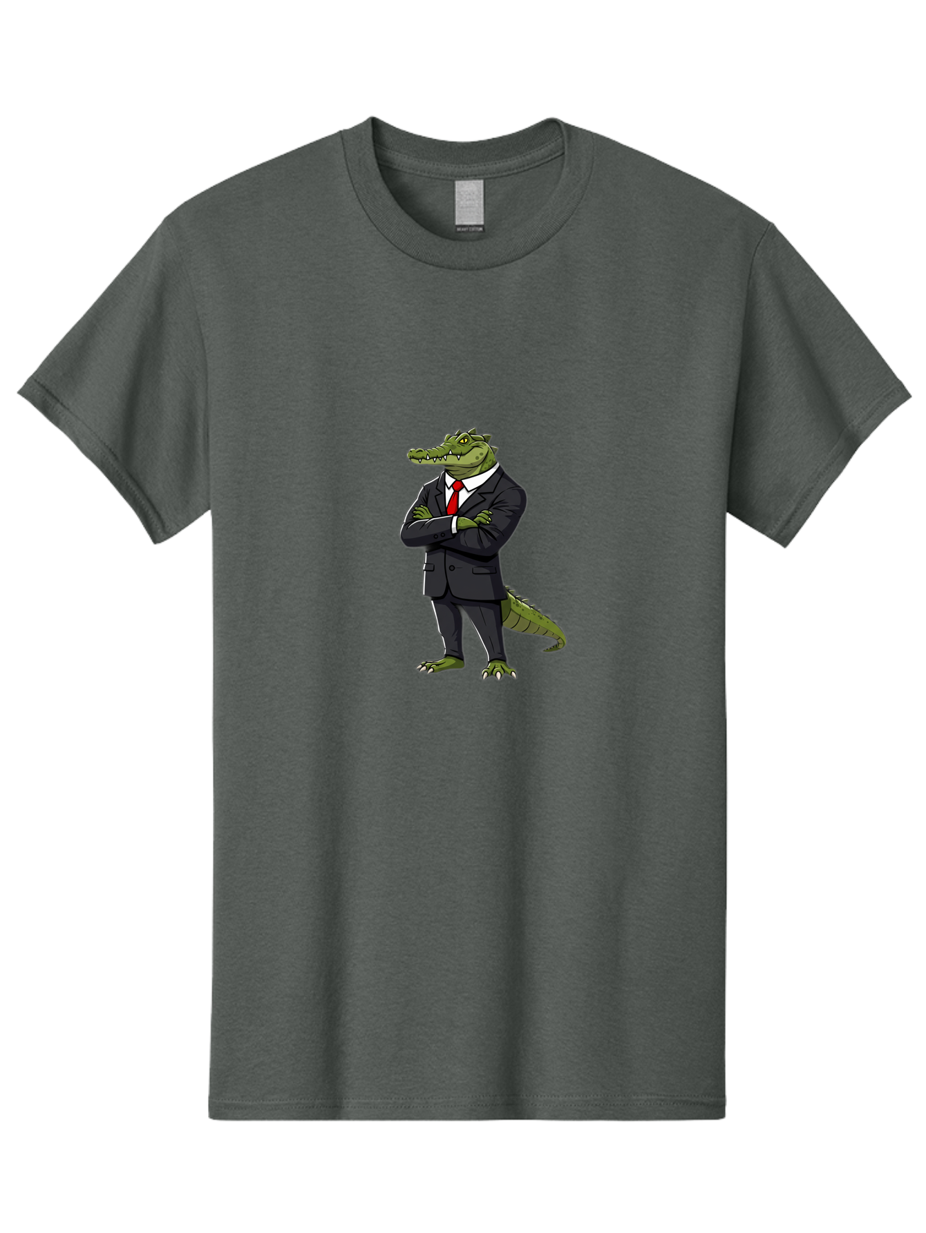 Crocodile-In-Suit-1 Men'S Graphic Tee, 100% Cotton, Comfortable Casual Summer Wear, Machine Washable, Vintage Camera, Old Camera, Antique Camera, Black Camera, Classic Photography, Photography Equipment, Nostalgic Device, Film Camera, Bak325