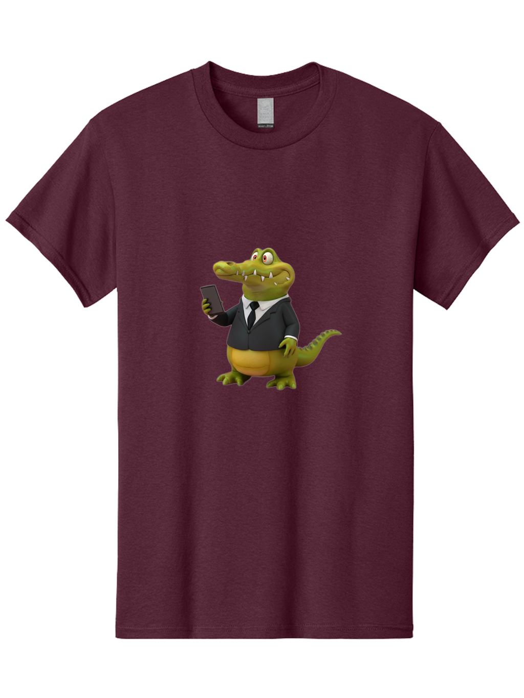 Crocodile-In-Suit-3 Men'S Graphic Tee, 100% Cotton, Comfortable Casual Summer Wear, Machine Washable, Vintage Camera, Old Camera, Antique Camera, Black Camera, Classic Photography, Photography Equipment, Nostalgic Device, Film Camera, Bak327