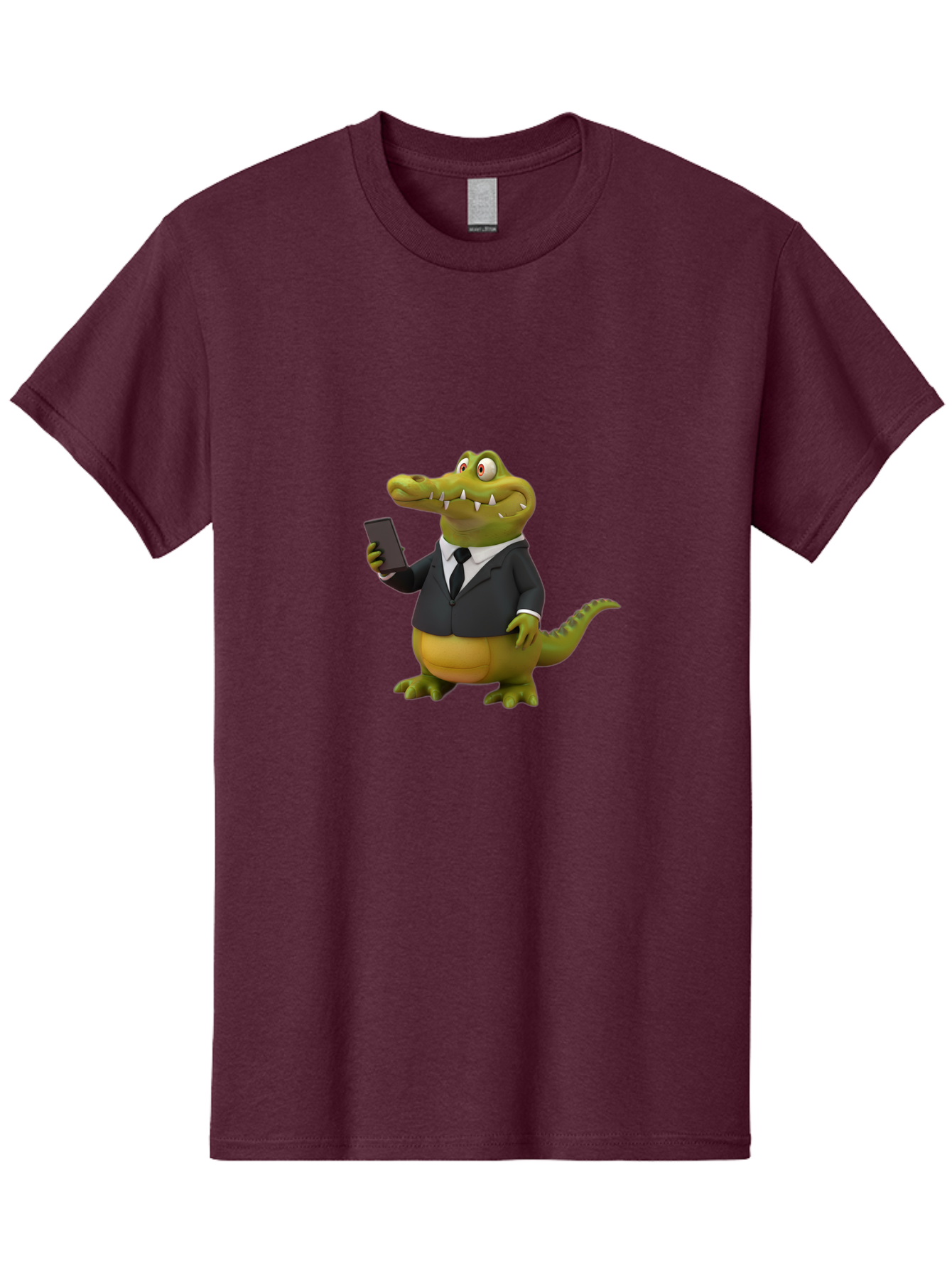 Crocodile-In-Suit-3 Men'S Graphic Tee, 100% Cotton, Comfortable Casual Summer Wear, Machine Washable, Vintage Camera, Old Camera, Antique Camera, Black Camera, Classic Photography, Photography Equipment, Nostalgic Device, Film Camera, Bak327