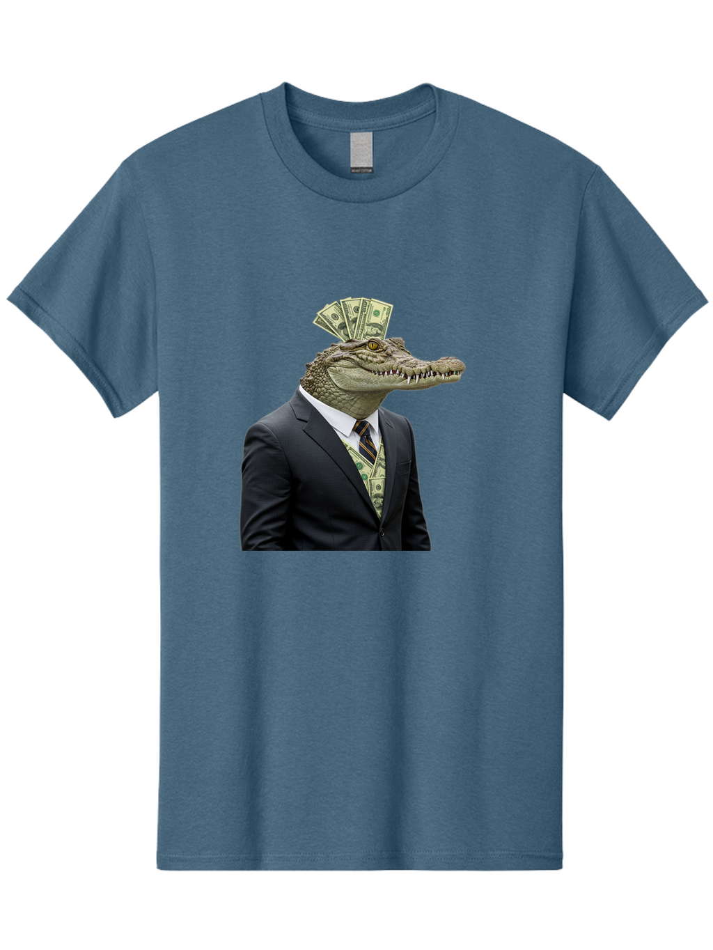 Crocodile-In-Suit-4 Men'S Graphic Tee, 100% Cotton, Comfortable Casual Summer Wear, Machine Washable, Vintage Camera, Old Camera, Antique Camera, Black Camera, Classic Photography, Photography Equipment, Nostalgic Device, Film Camera, Bak328