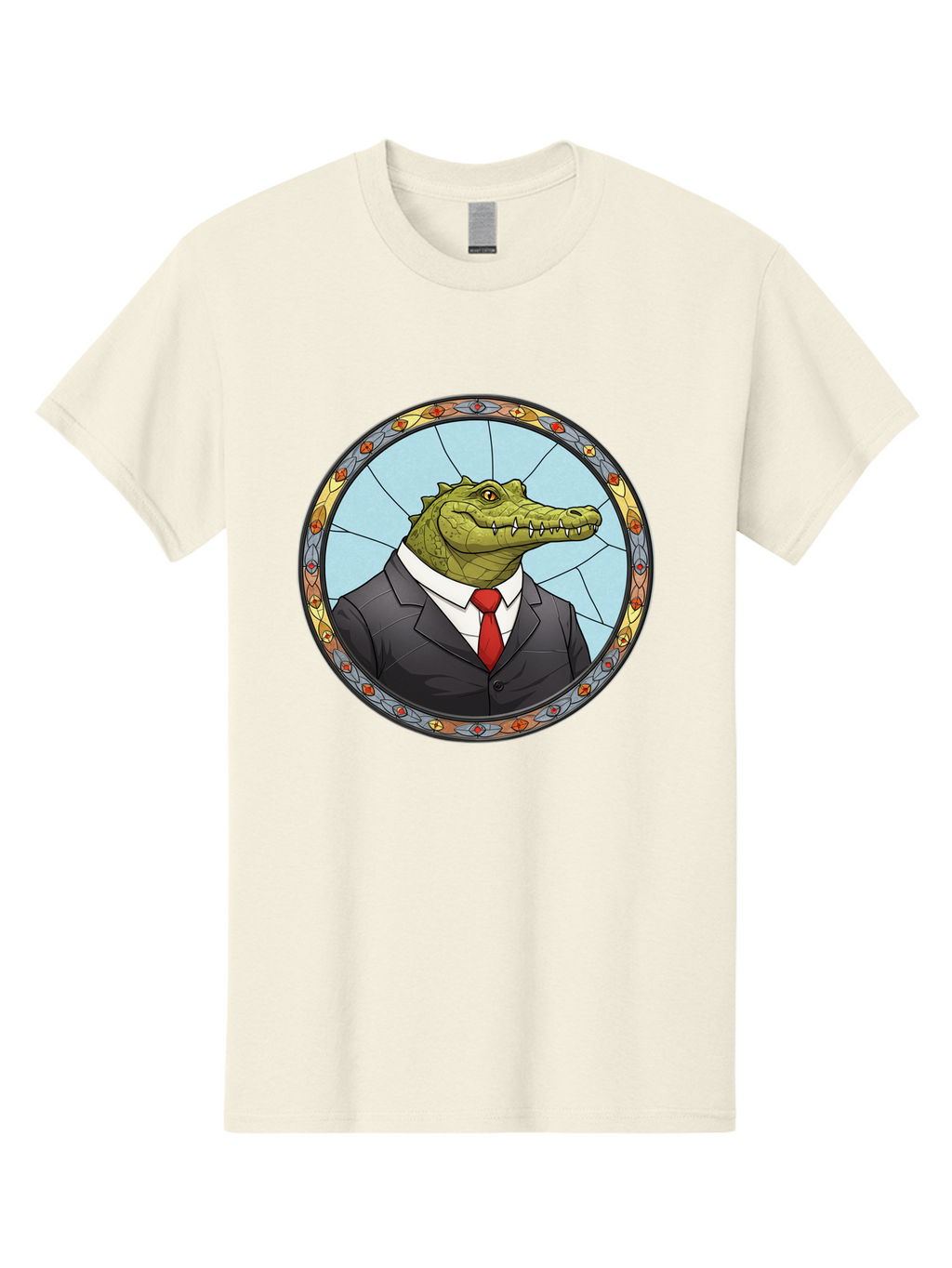 Crocodile-In-Suit-5 Men'S Graphic Tee, 100% Cotton, Comfortable Casual Summer Wear, Machine Washable, Vintage Camera, Old Camera, Antique Camera, Black Camera, Classic Photography, Photography Equipment, Nostalgic Device, Film Camera, Bak329