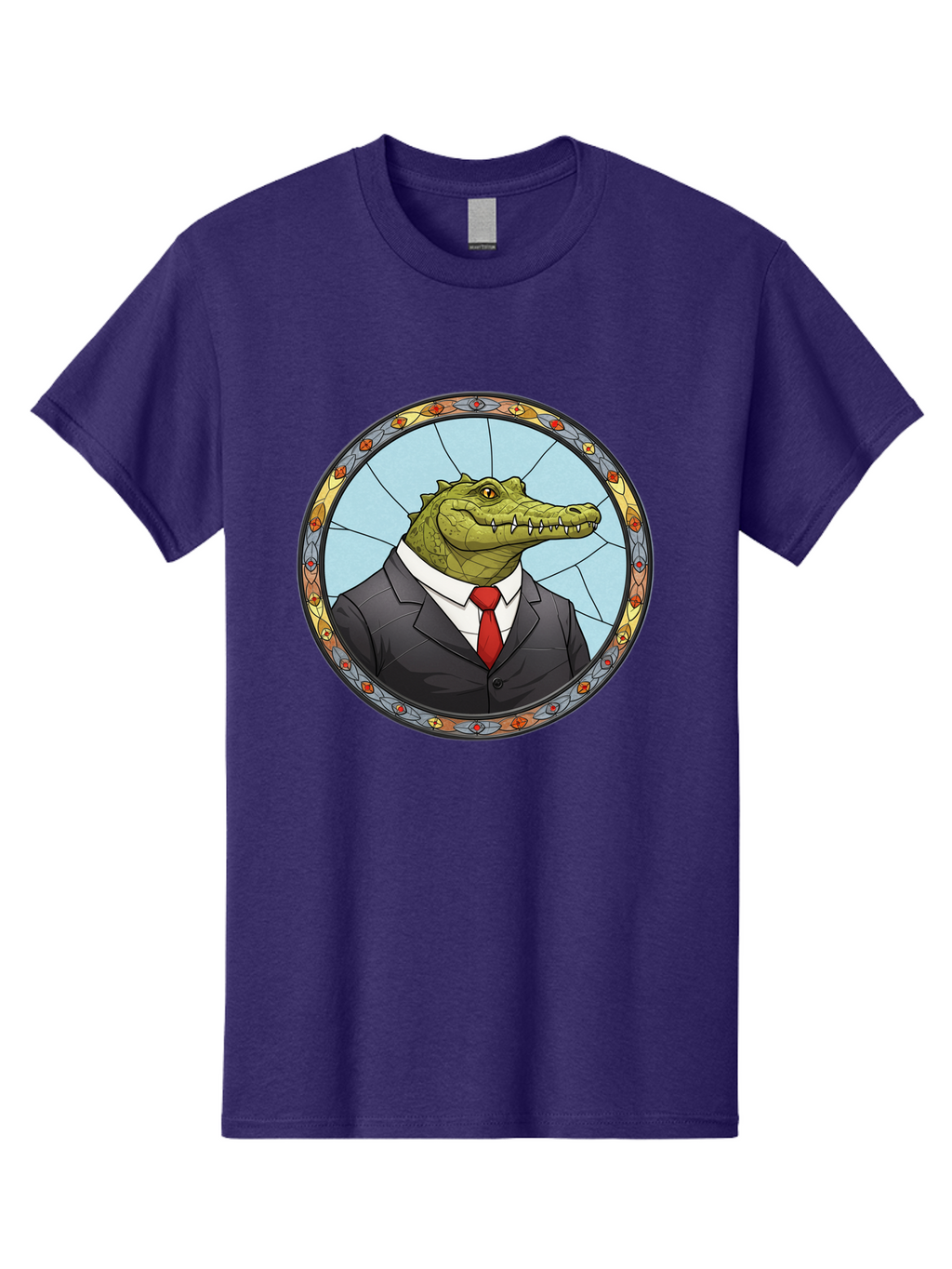 Crocodile-In-Suit-5 Men'S Graphic Tee, 100% Cotton, Comfortable Casual Summer Wear, Machine Washable, Vintage Camera, Old Camera, Antique Camera, Black Camera, Classic Photography, Photography Equipment, Nostalgic Device, Film Camera, Bak329