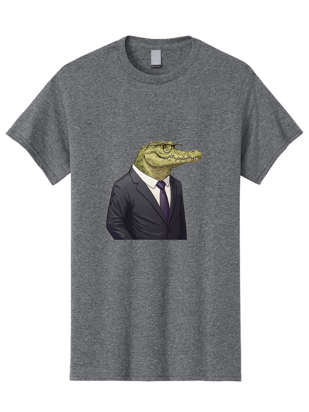 Crocodile-In-Suit-6 Men'S Graphic Tee, 100% Cotton, Comfortable Casual Summer Wear, Machine Washable, Vintage Camera, Old Camera, Antique Camera, Black Camera, Classic Photography, Photography Equipment, Nostalgic Device, Film Camera, Bak330