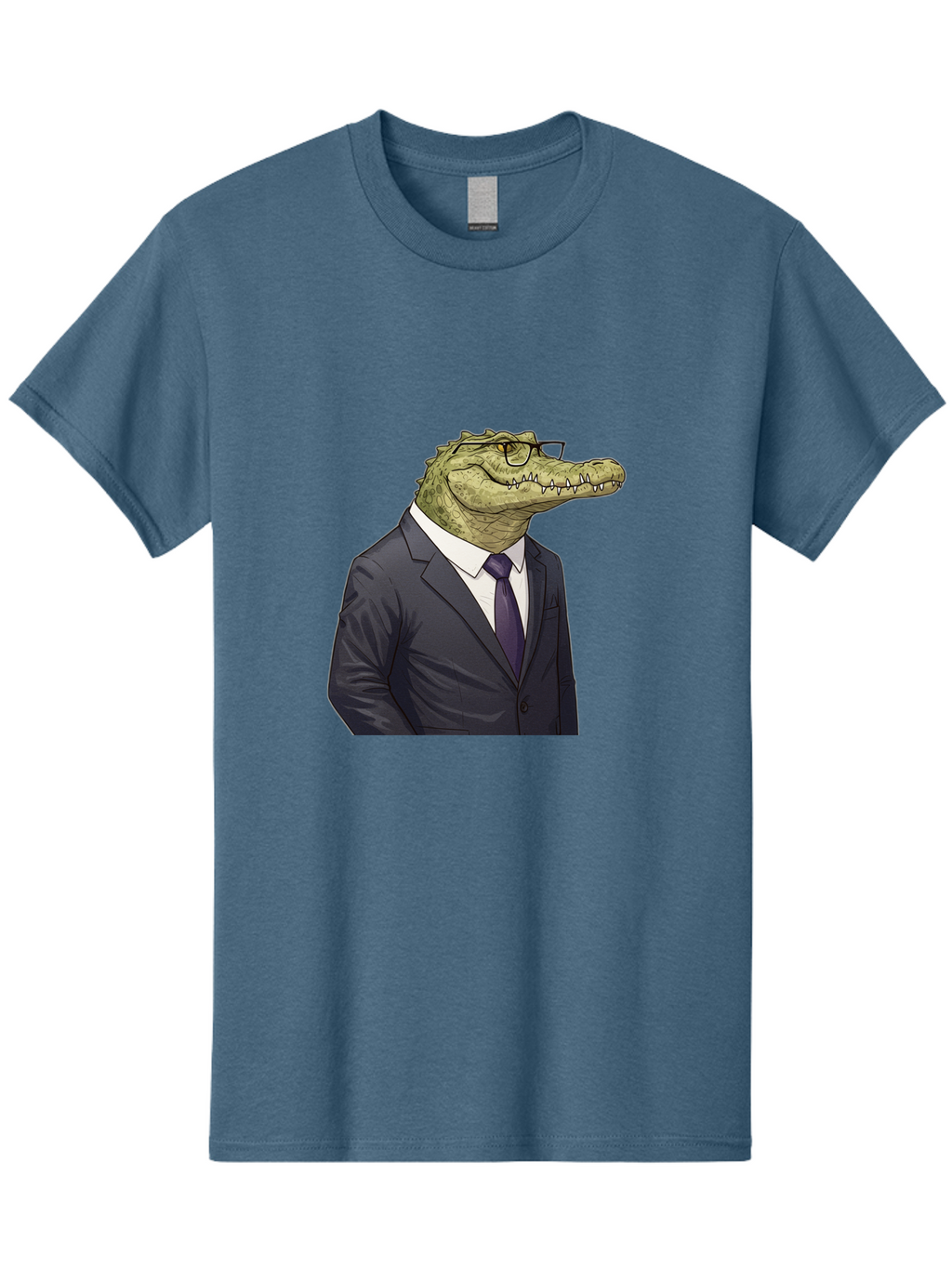 Crocodile-In-Suit-6 Men'S Graphic Tee, 100% Cotton, Comfortable Casual Summer Wear, Machine Washable, Vintage Camera, Old Camera, Antique Camera, Black Camera, Classic Photography, Photography Equipment, Nostalgic Device, Film Camera, Bak330