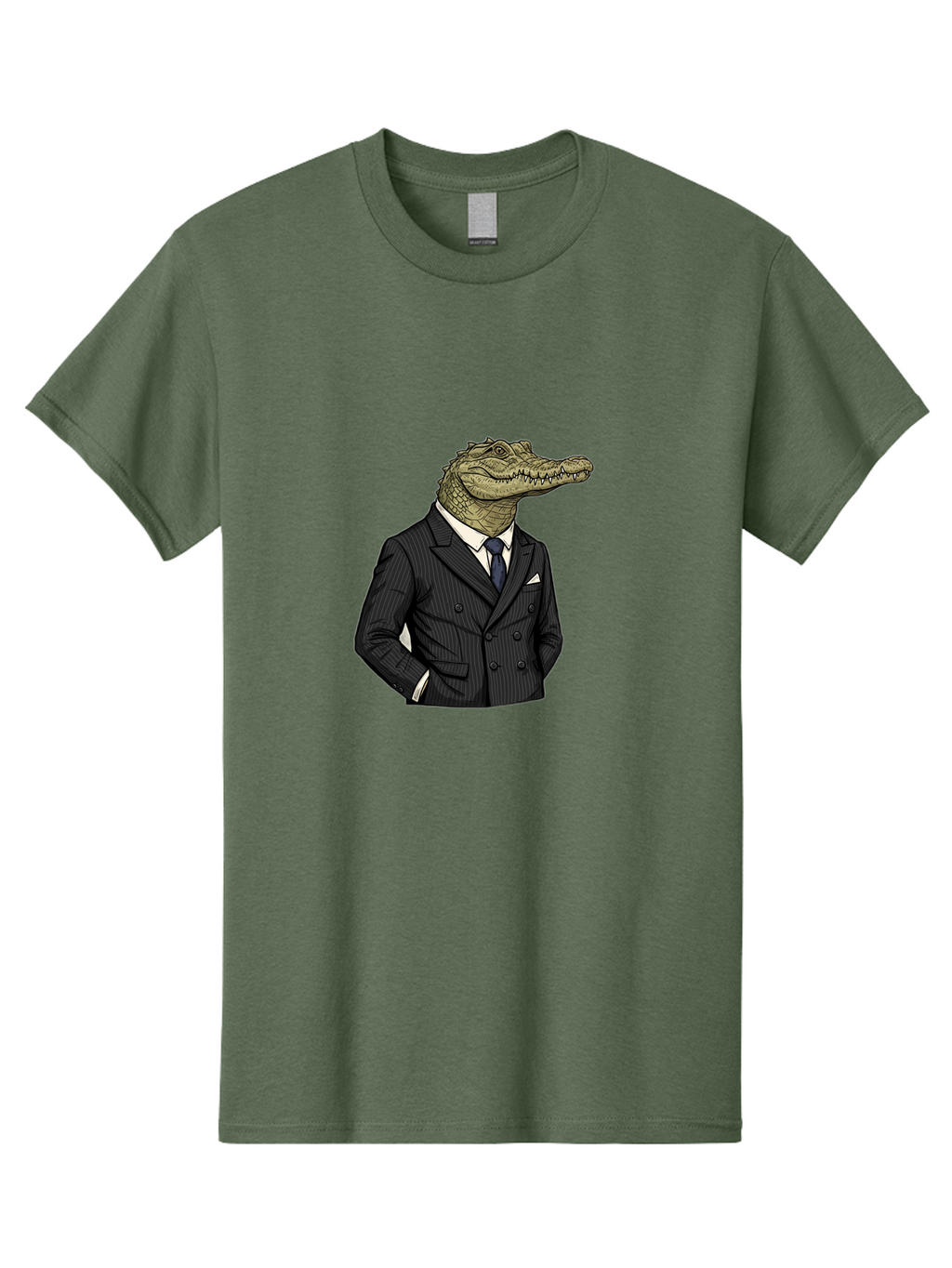 Crocodile-In-Suit-9 Men'S Graphic Tee, 100% Cotton, Comfortable Casual Summer Wear, Machine Washable, Vintage Camera, Old Camera, Antique Camera, Black Camera, Classic Photography, Photography Equipment, Nostalgic Device, Film Camera, Bak333