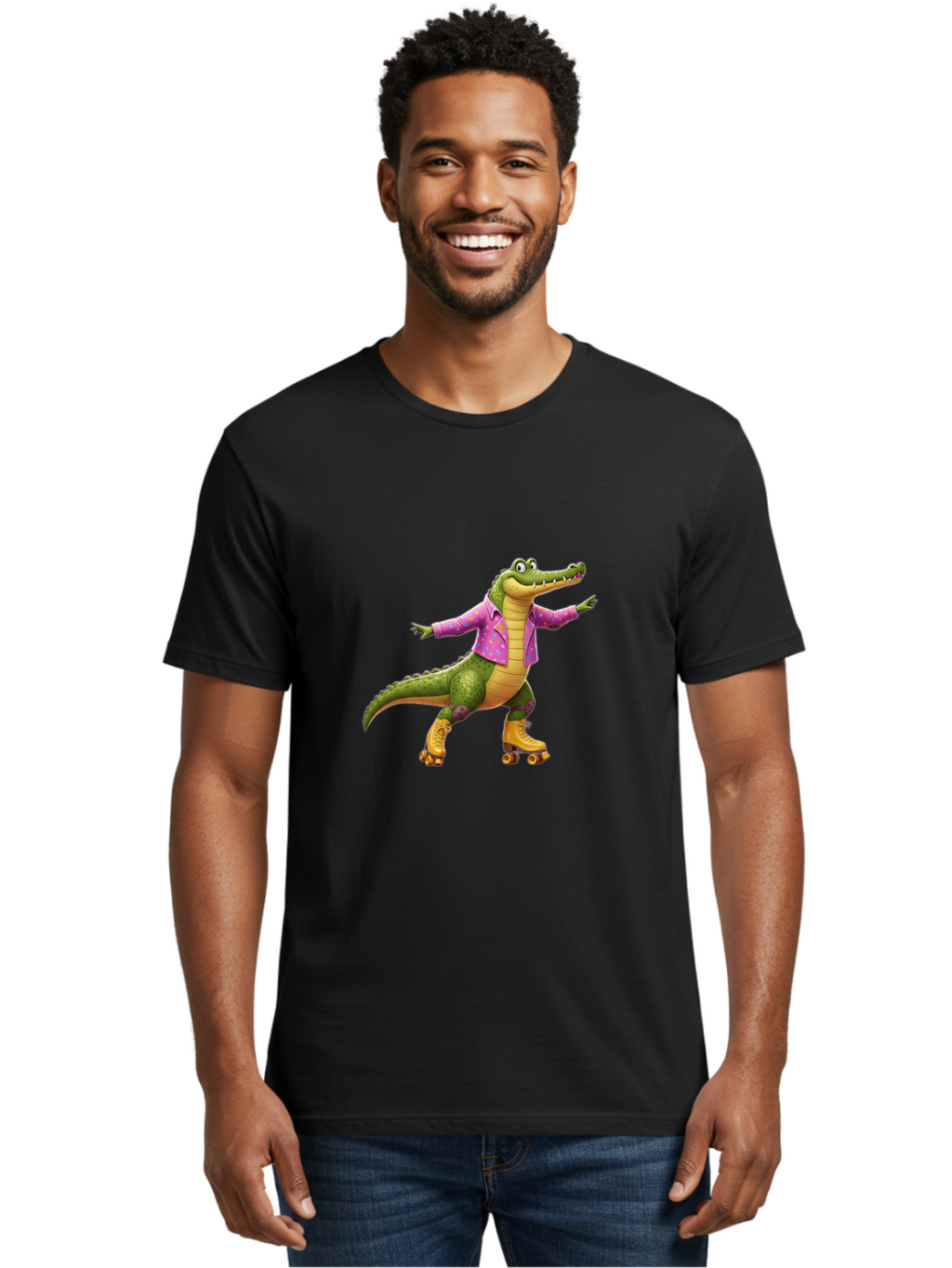 Crocodile-On-Rollerskates Men'S Graphic Tee, 100% Cotton, Comfortable Casual Summer Wear, Machine Washable, Vintage Camera, Old Camera, Antique Camera, Black Camera, Classic Photography, Photography Equipment, Nostalgic Device, Film Camera, Bak336