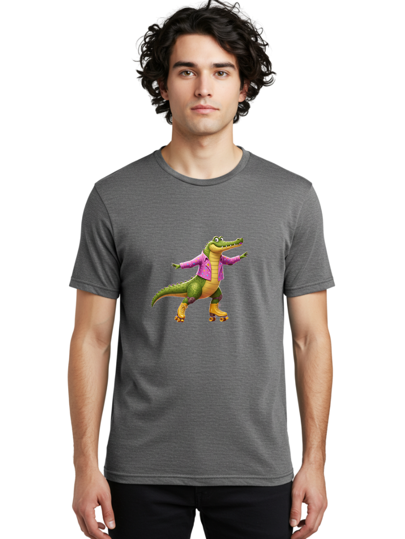 Crocodile-On-Rollerskates Men'S Graphic Tee, 100% Cotton, Comfortable Casual Summer Wear, Machine Washable, Vintage Camera, Old Camera, Antique Camera, Black Camera, Classic Photography, Photography Equipment, Nostalgic Device, Film Camera, Bak336