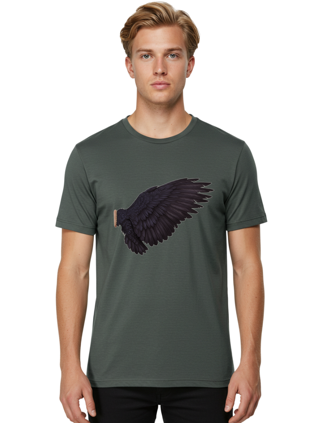 Crow Men'S Graphic Tee, 100% Cotton, Comfortable Casual Summer Wear, Machine Washable, Vintage Camera, Old Camera, Antique Camera, Black Camera, Classic Photography, Photography Equipment, Nostalgic Device, Film Camera, Camera Art Bak340