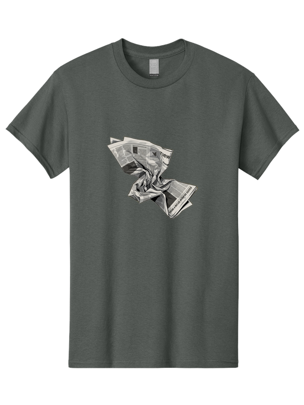 Crumpled-Newspaper-1 Men'S Graphic Tee, 100% Cotton, Comfortable Casual Summer Wear, Machine Washable, Vintage Camera, Old Camera, Antique Camera, Black Camera, Classic Photography, Photography Equipment, Nostalgic Device, Film Camera, Bak341