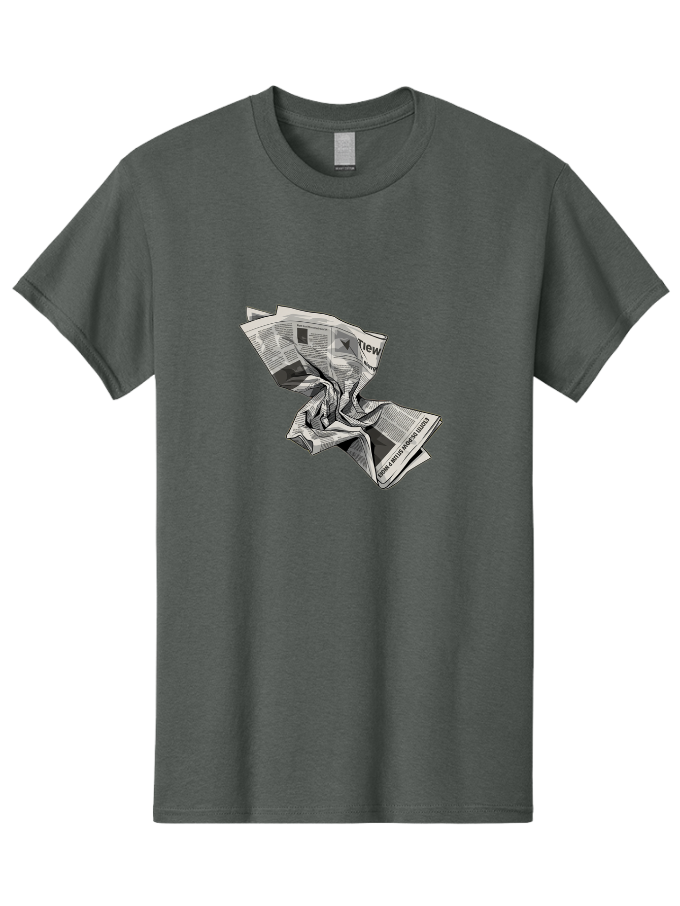 Crumpled-Newspaper-1 Men'S Graphic Tee, 100% Cotton, Comfortable Casual Summer Wear, Machine Washable, Vintage Camera, Old Camera, Antique Camera, Black Camera, Classic Photography, Photography Equipment, Nostalgic Device, Film Camera, Bak341