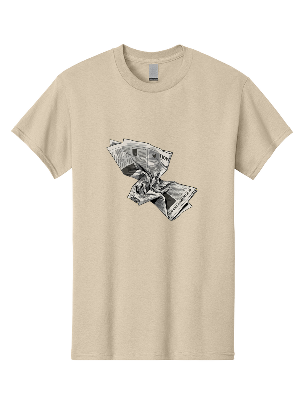 Crumpled-Newspaper-1 Men'S Graphic Tee, 100% Cotton, Comfortable Casual Summer Wear, Machine Washable, Vintage Camera, Old Camera, Antique Camera, Black Camera, Classic Photography, Photography Equipment, Nostalgic Device, Film Camera, Bak341