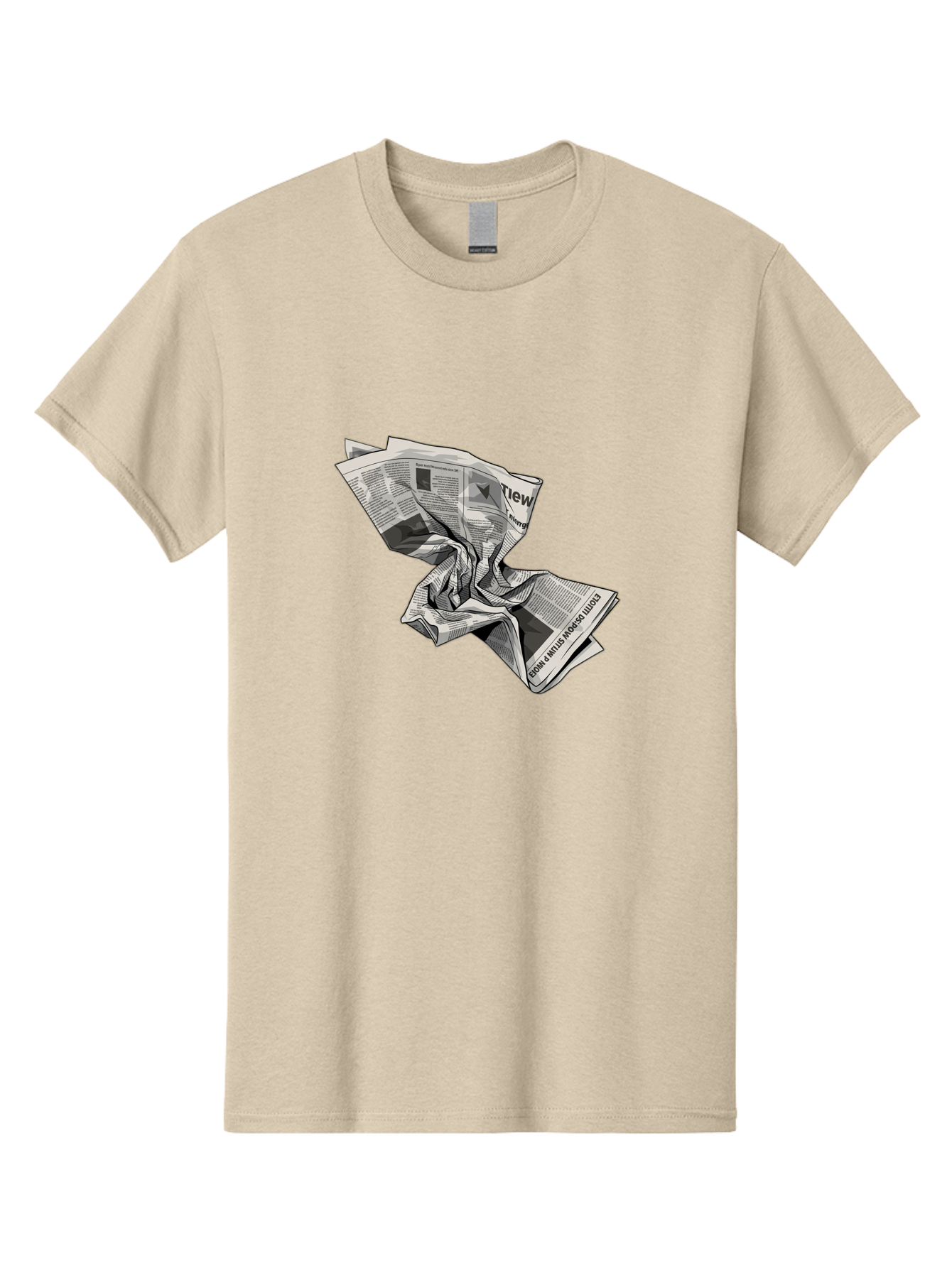Crumpled-Newspaper-1 Men'S Graphic Tee, 100% Cotton, Comfortable Casual Summer Wear, Machine Washable, Vintage Camera, Old Camera, Antique Camera, Black Camera, Classic Photography, Photography Equipment, Nostalgic Device, Film Camera, Bak341