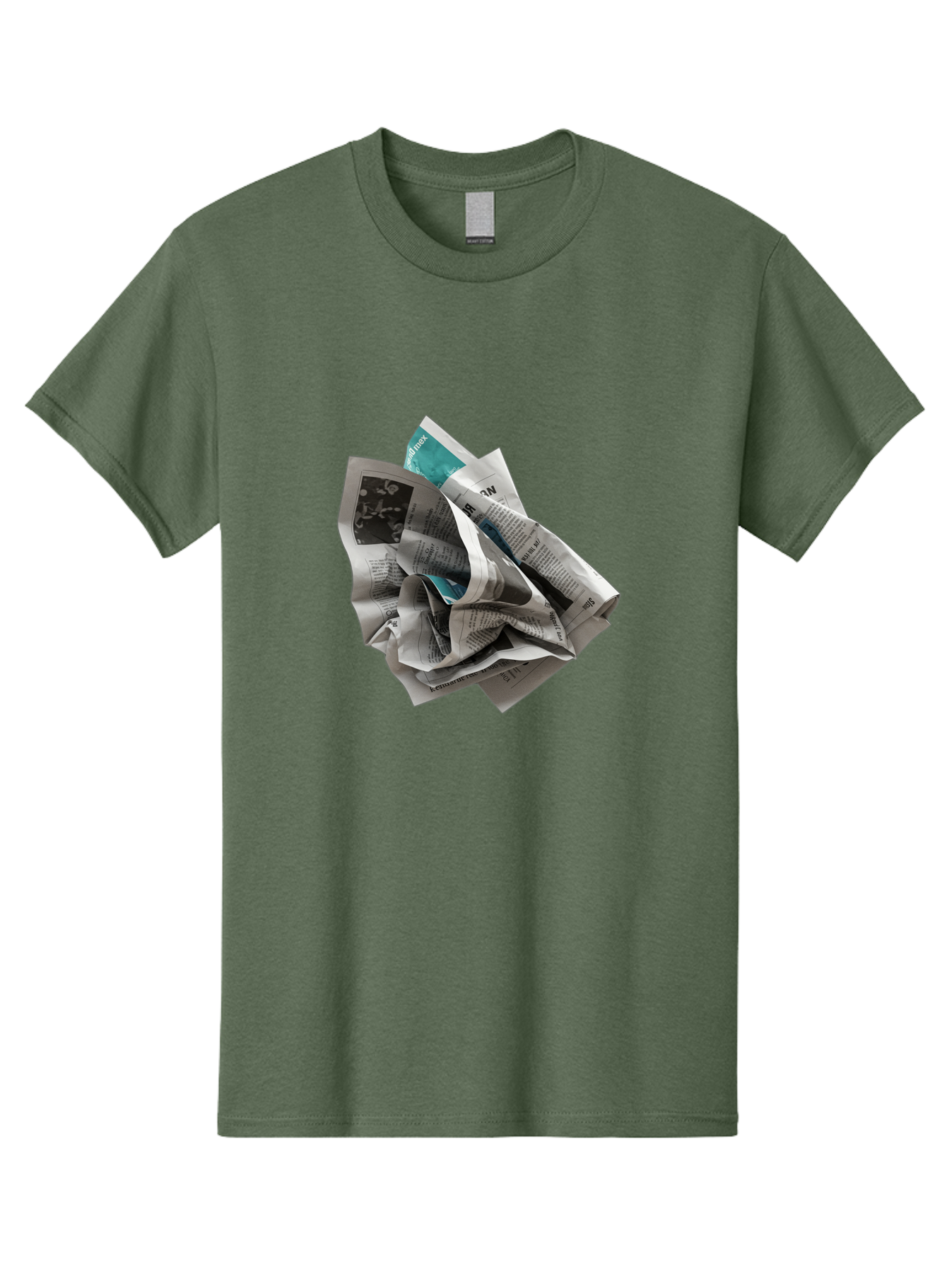 Crumpled-Newspaper-2 Men'S Graphic Tee, 100% Cotton, Comfortable Casual Summer Wear, Machine Washable, Vintage Camera, Old Camera, Antique Camera, Black Camera, Classic Photography, Photography Equipment, Nostalgic Device, Film Camera, Bak342