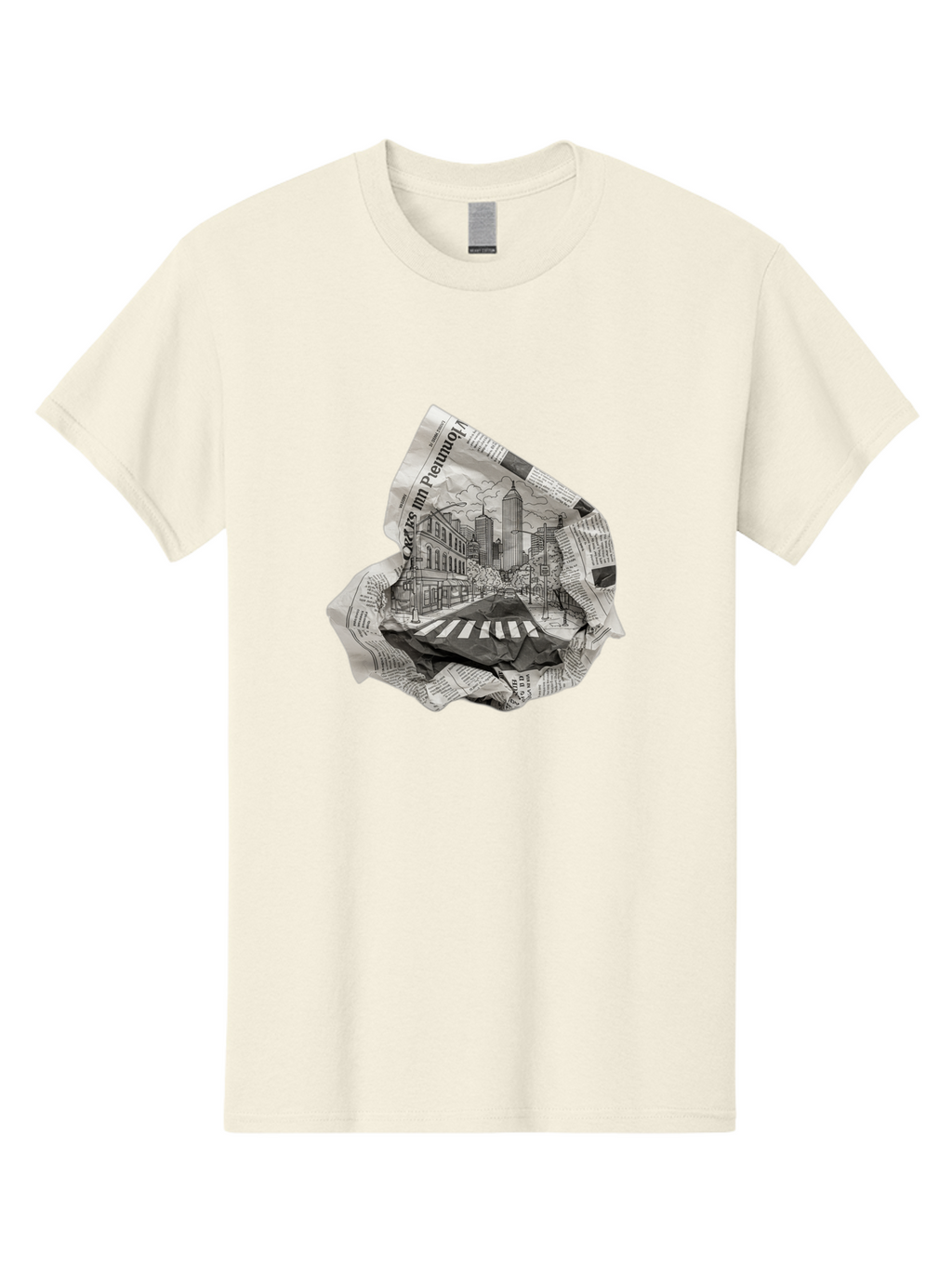 Crumpled-Newspaper-3 Men'S Graphic Tee, 100% Cotton, Comfortable Casual Summer Wear, Machine Washable, Vintage Camera, Old Camera, Antique Camera, Black Camera, Classic Photography, Photography Equipment, Nostalgic Device, Film Camera, Bak343