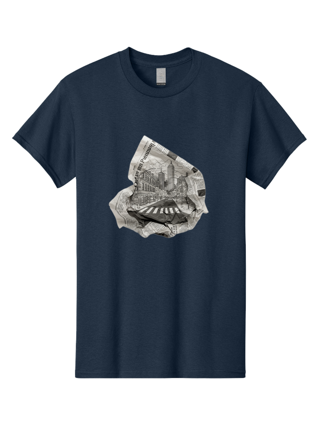 Crumpled-Newspaper-3 Men'S Graphic Tee, 100% Cotton, Comfortable Casual Summer Wear, Machine Washable, Vintage Camera, Old Camera, Antique Camera, Black Camera, Classic Photography, Photography Equipment, Nostalgic Device, Film Camera, Bak343