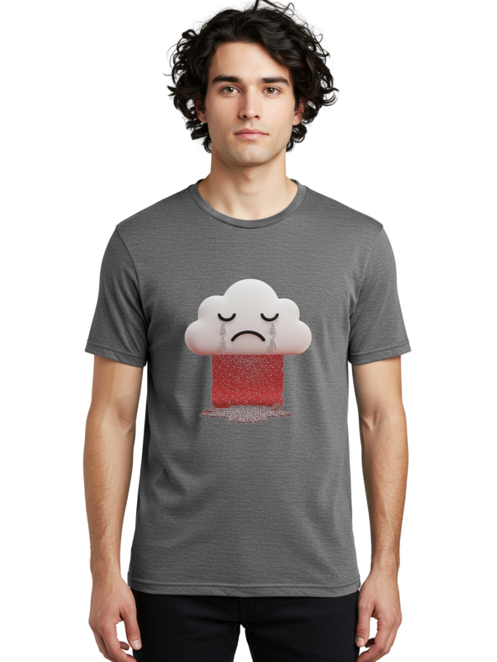 Crying-Cloud-1 Men'S Graphic Tee, 100% Cotton, Comfortable Casual Summer Wear, Machine Washable, Vintage Camera, Old Camera, Antique Camera, Black Camera, Classic Photography, Photography Equipment, Nostalgic Device, Film Camera, Camera Art Bak348