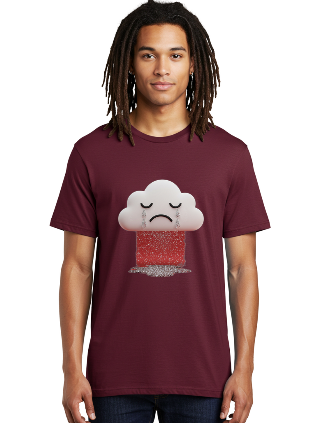 Crying-Cloud-1 Men'S Graphic Tee, 100% Cotton, Comfortable Casual Summer Wear, Machine Washable, Vintage Camera, Old Camera, Antique Camera, Black Camera, Classic Photography, Photography Equipment, Nostalgic Device, Film Camera, Camera Art Bak348