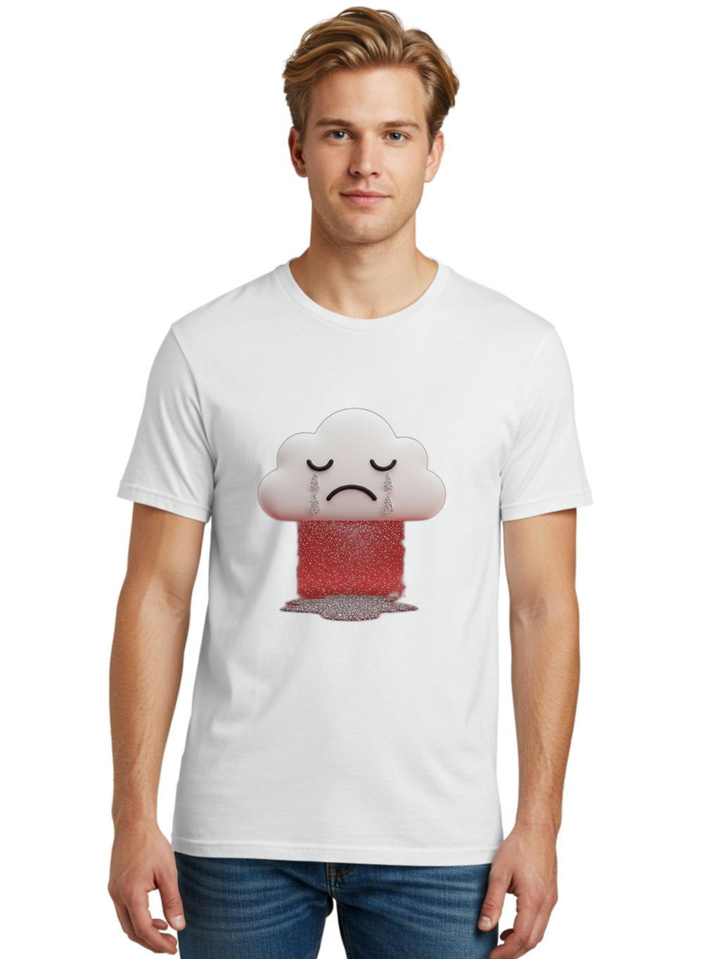 Crying-Cloud-1 Men'S Graphic Tee, 100% Cotton, Comfortable Casual Summer Wear, Machine Washable, Vintage Camera, Old Camera, Antique Camera, Black Camera, Classic Photography, Photography Equipment, Nostalgic Device, Film Camera, Camera Art Bak348