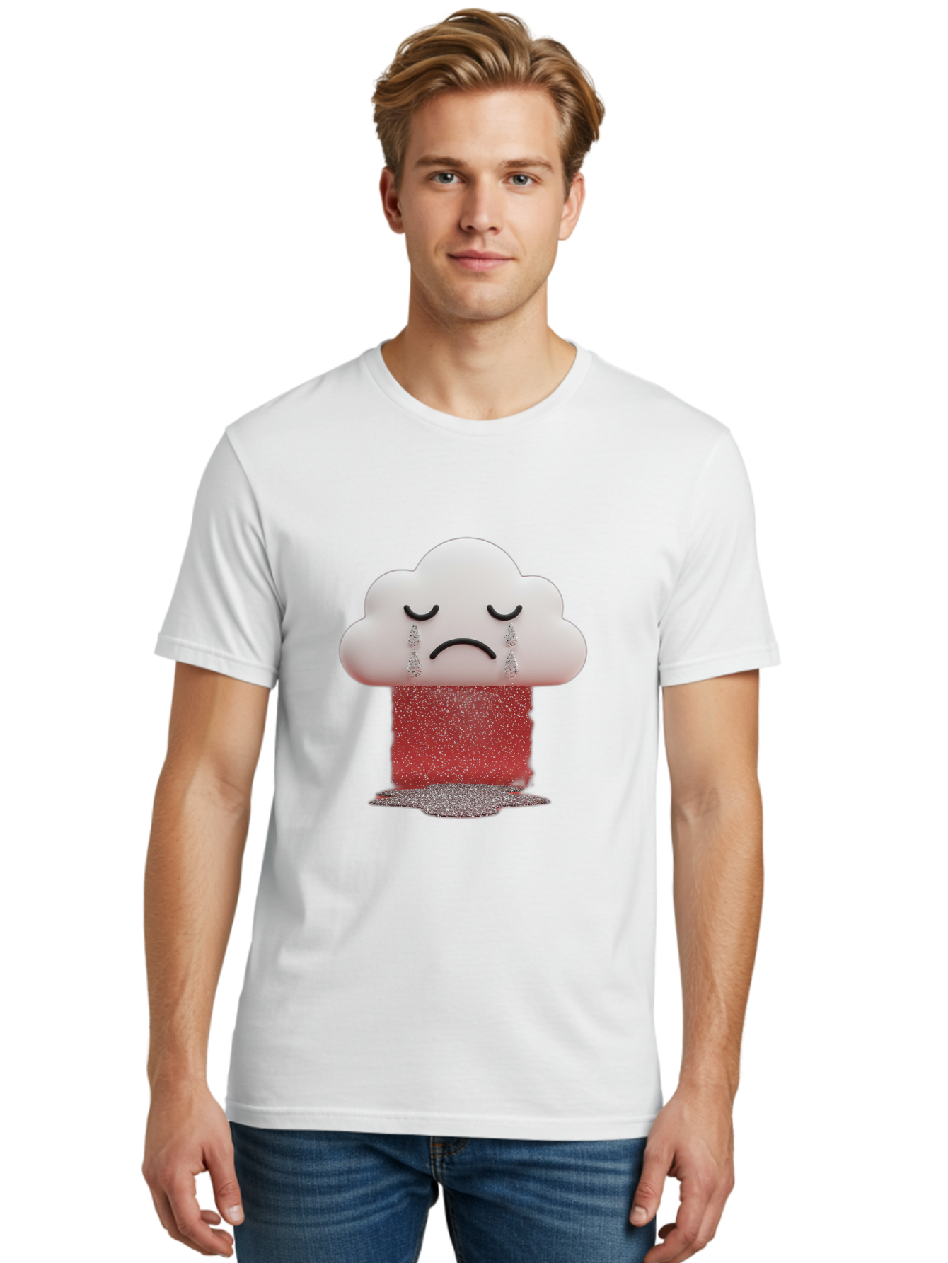 Crying-Cloud-1 Men'S Graphic Tee, 100% Cotton, Comfortable Casual Summer Wear, Machine Washable, Vintage Camera, Old Camera, Antique Camera, Black Camera, Classic Photography, Photography Equipment, Nostalgic Device, Film Camera, Camera Art Bak348