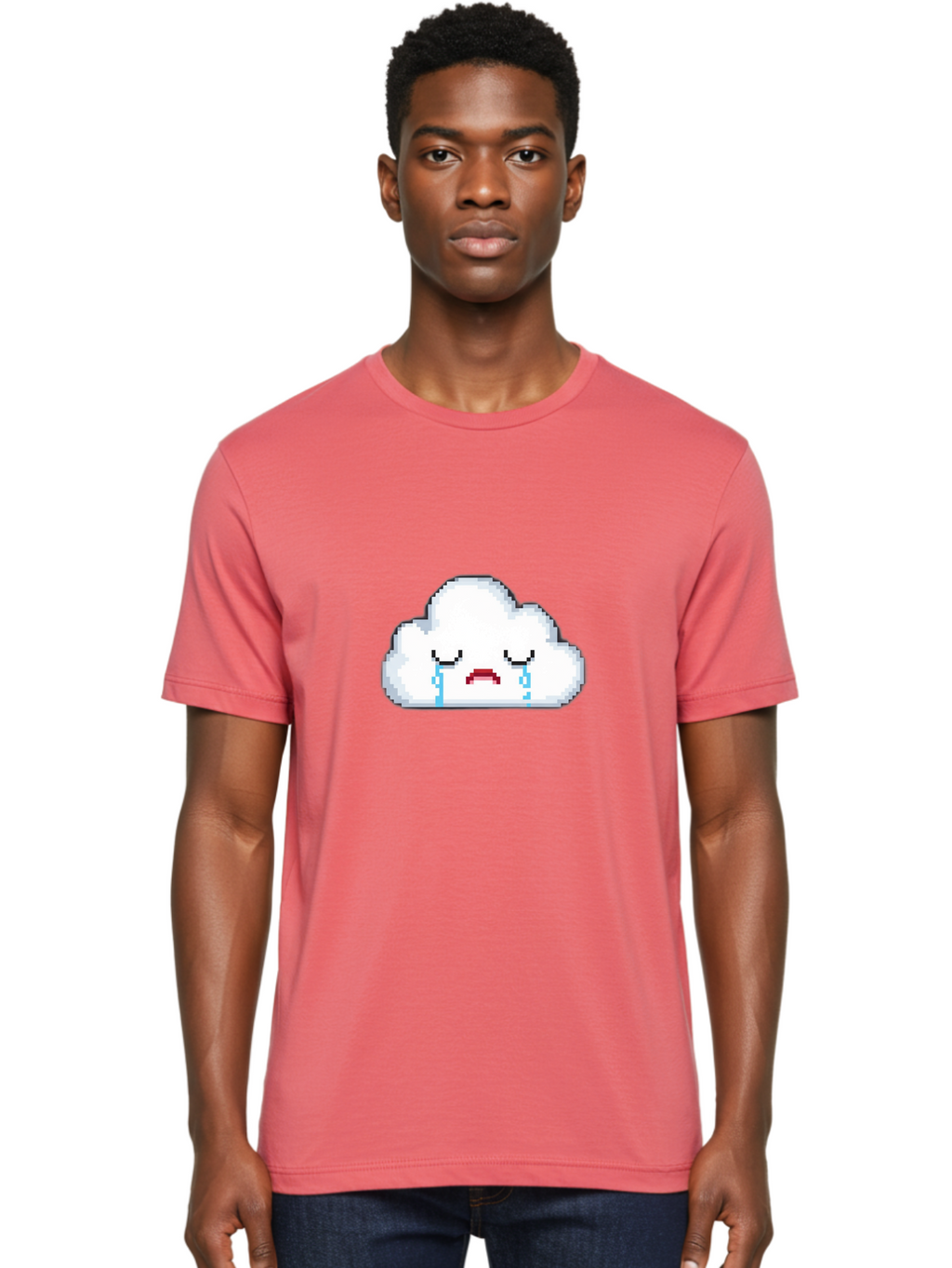 Crying-Cloud-2 Men'S Graphic Tee, 100% Cotton, Comfortable Casual Summer Wear, Machine Washable, Vintage Camera, Old Camera, Antique Camera, Black Camera, Classic Photography, Photography Equipment, Nostalgic Device, Film Camera, Camera Art Bak349