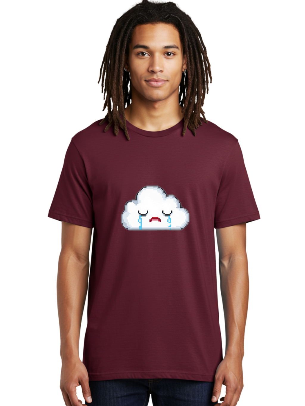 Crying-Cloud-2 Men'S Graphic Tee, 100% Cotton, Comfortable Casual Summer Wear, Machine Washable, Vintage Camera, Old Camera, Antique Camera, Black Camera, Classic Photography, Photography Equipment, Nostalgic Device, Film Camera, Camera Art Bak349