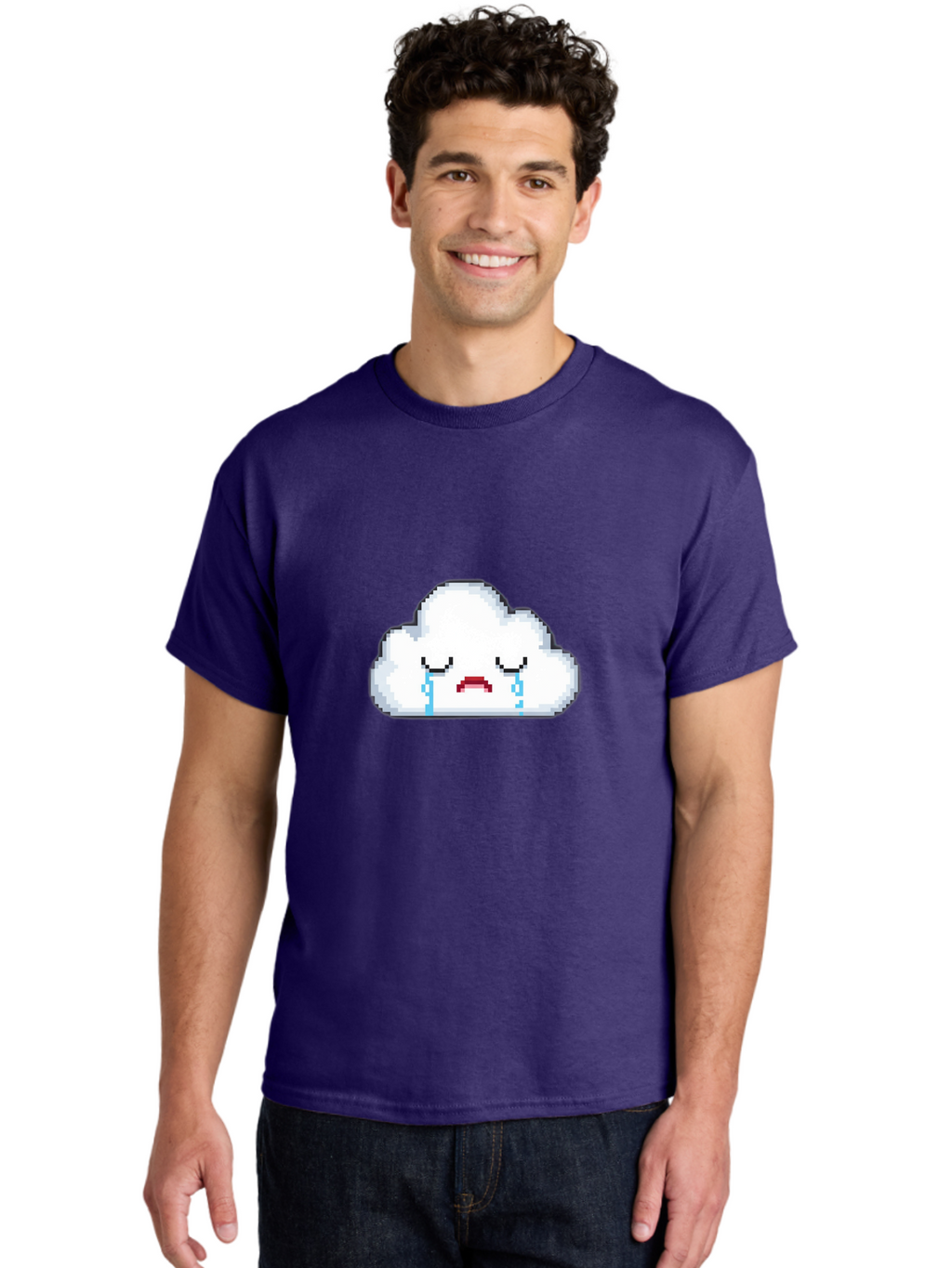 Crying-Cloud-2 Men'S Graphic Tee, 100% Cotton, Comfortable Casual Summer Wear, Machine Washable, Vintage Camera, Old Camera, Antique Camera, Black Camera, Classic Photography, Photography Equipment, Nostalgic Device, Film Camera, Camera Art Bak349