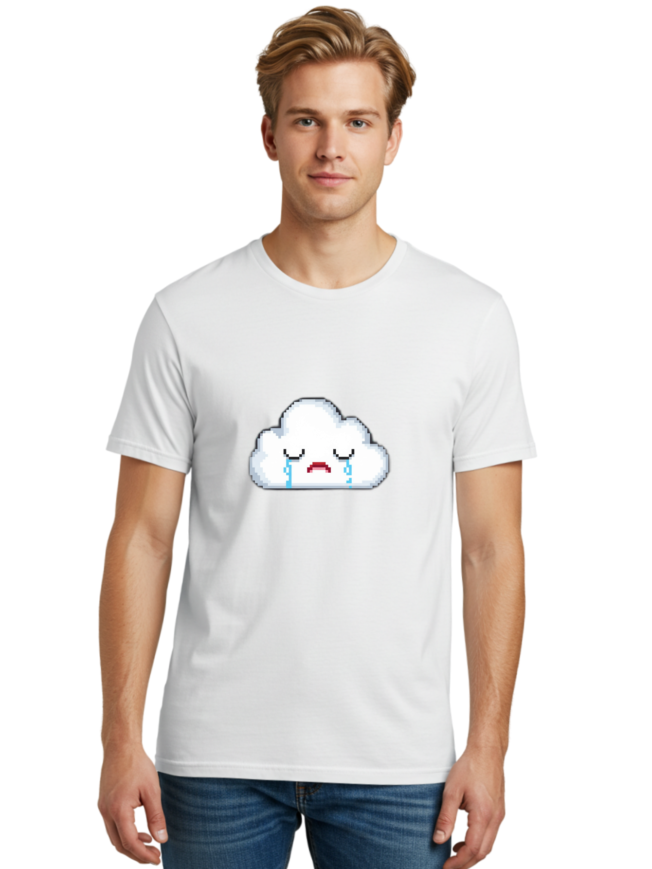 Crying-Cloud-2 Men'S Graphic Tee, 100% Cotton, Comfortable Casual Summer Wear, Machine Washable, Vintage Camera, Old Camera, Antique Camera, Black Camera, Classic Photography, Photography Equipment, Nostalgic Device, Film Camera, Camera Art Bak349