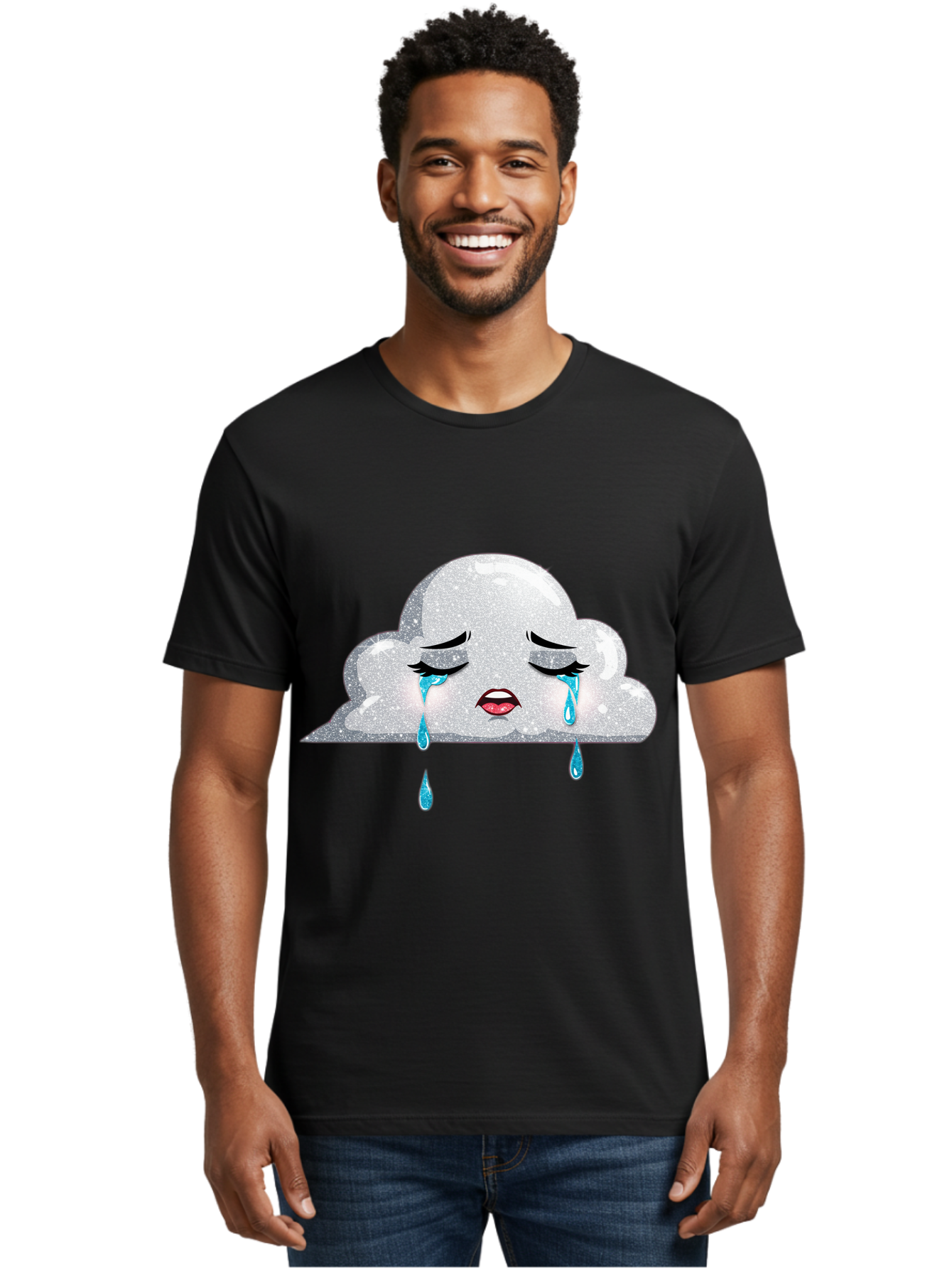 Crying-Cloud-3 Men'S Graphic Tee, 100% Cotton, Comfortable Casual Summer Wear, Machine Washable, Vintage Camera, Old Camera, Antique Camera, Black Camera, Classic Photography, Photography Equipment, Nostalgic Device, Film Camera, Camera Art Bak350