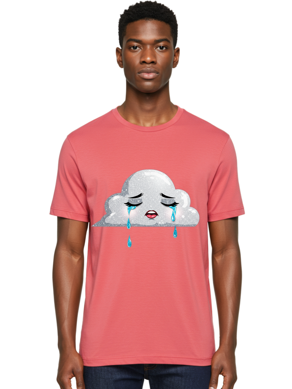 Crying-Cloud-3 Men'S Graphic Tee, 100% Cotton, Comfortable Casual Summer Wear, Machine Washable, Vintage Camera, Old Camera, Antique Camera, Black Camera, Classic Photography, Photography Equipment, Nostalgic Device, Film Camera, Camera Art Bak350