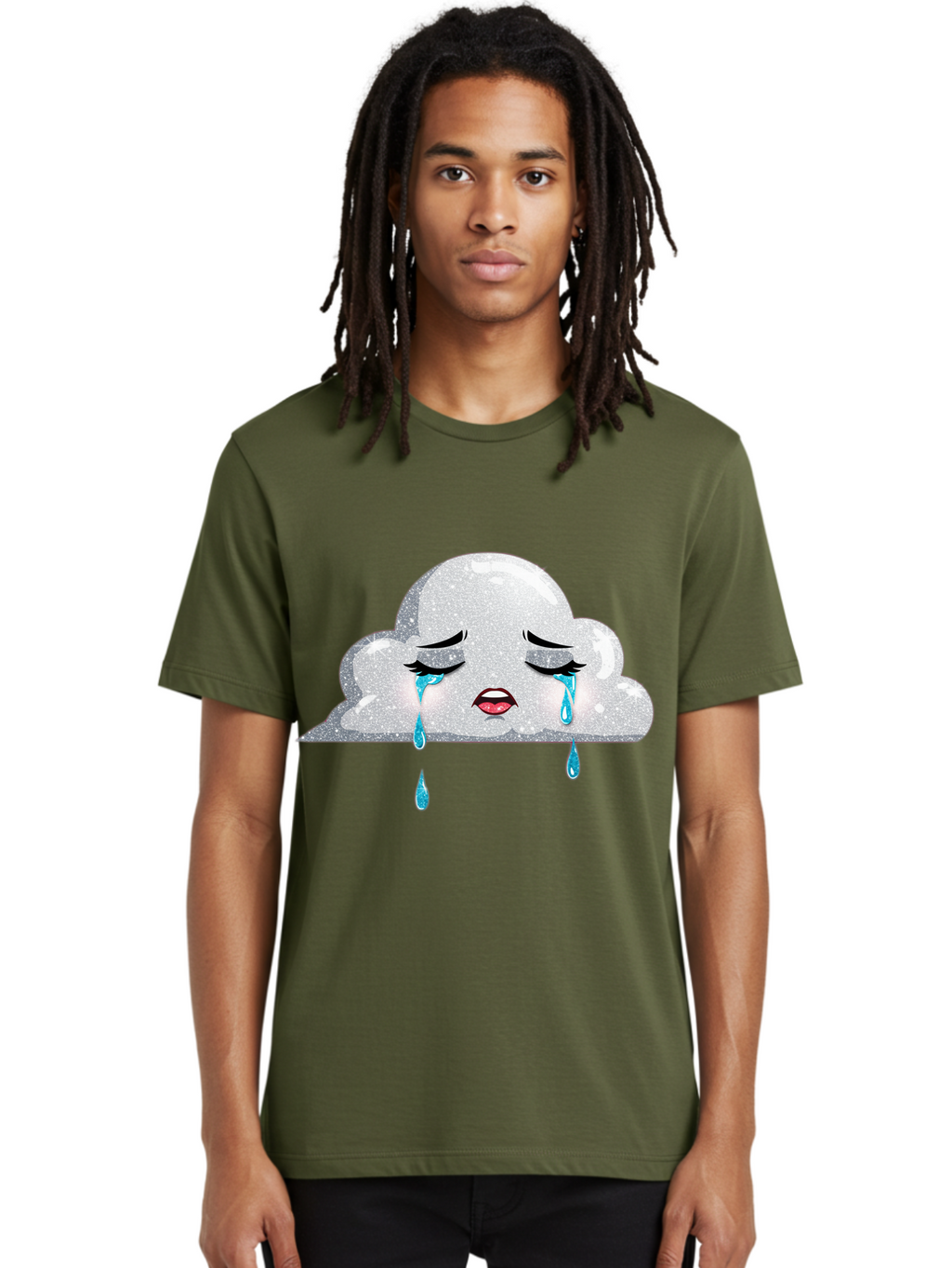 Crying-Cloud-3 Men'S Graphic Tee, 100% Cotton, Comfortable Casual Summer Wear, Machine Washable, Vintage Camera, Old Camera, Antique Camera, Black Camera, Classic Photography, Photography Equipment, Nostalgic Device, Film Camera, Camera Art Bak350