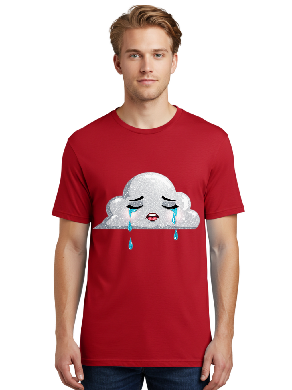Crying-Cloud-3 Men'S Graphic Tee, 100% Cotton, Comfortable Casual Summer Wear, Machine Washable, Vintage Camera, Old Camera, Antique Camera, Black Camera, Classic Photography, Photography Equipment, Nostalgic Device, Film Camera, Camera Art Bak350