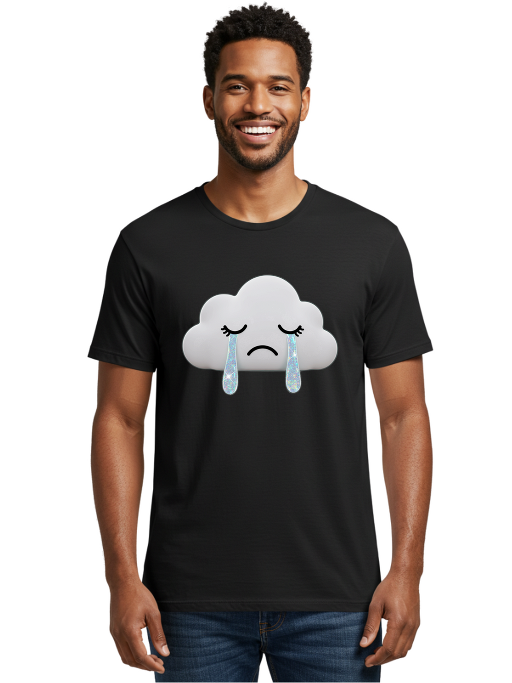 Crying-Cloud-4 Men'S Graphic Tee, 100% Cotton, Comfortable Casual Summer Wear, Machine Washable, Vintage Camera, Old Camera, Antique Camera, Black Camera, Classic Photography, Photography Equipment, Nostalgic Device, Film Camera, Camera Art Bak351