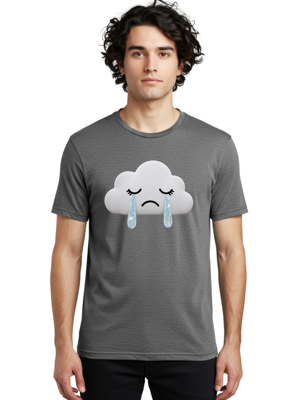 Crying-Cloud-4 Men'S Graphic Tee, 100% Cotton, Comfortable Casual Summer Wear, Machine Washable, Vintage Camera, Old Camera, Antique Camera, Black Camera, Classic Photography, Photography Equipment, Nostalgic Device, Film Camera, Camera Art Bak351