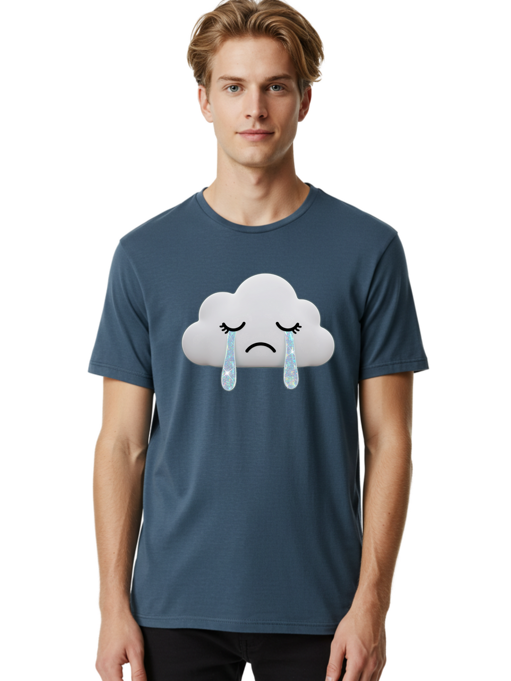 Crying-Cloud-4 Men'S Graphic Tee, 100% Cotton, Comfortable Casual Summer Wear, Machine Washable, Vintage Camera, Old Camera, Antique Camera, Black Camera, Classic Photography, Photography Equipment, Nostalgic Device, Film Camera, Camera Art Bak351