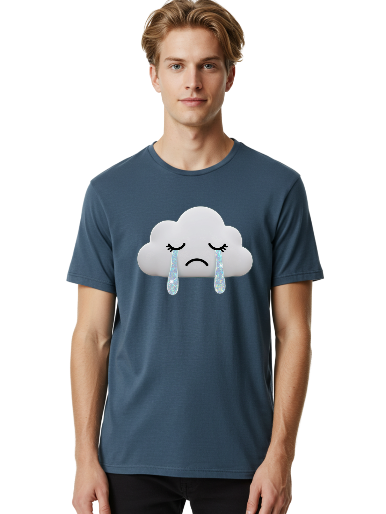 Crying-Cloud-4 Men'S Graphic Tee, 100% Cotton, Comfortable Casual Summer Wear, Machine Washable, Vintage Camera, Old Camera, Antique Camera, Black Camera, Classic Photography, Photography Equipment, Nostalgic Device, Film Camera, Camera Art Bak351