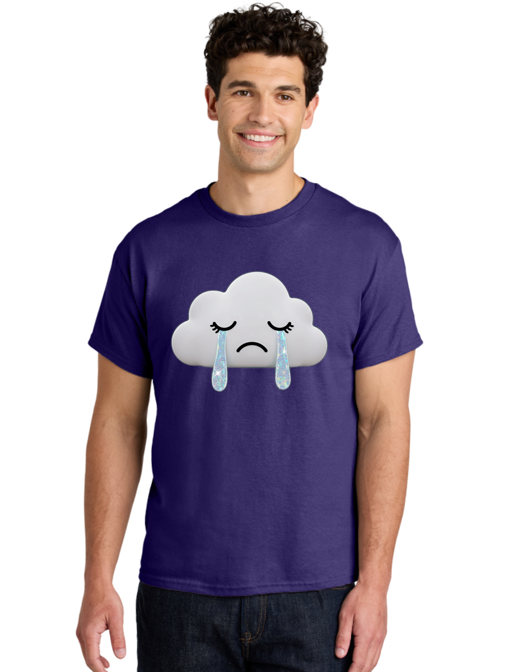 Crying-Cloud-4 Men'S Graphic Tee, 100% Cotton, Comfortable Casual Summer Wear, Machine Washable, Vintage Camera, Old Camera, Antique Camera, Black Camera, Classic Photography, Photography Equipment, Nostalgic Device, Film Camera, Camera Art Bak351