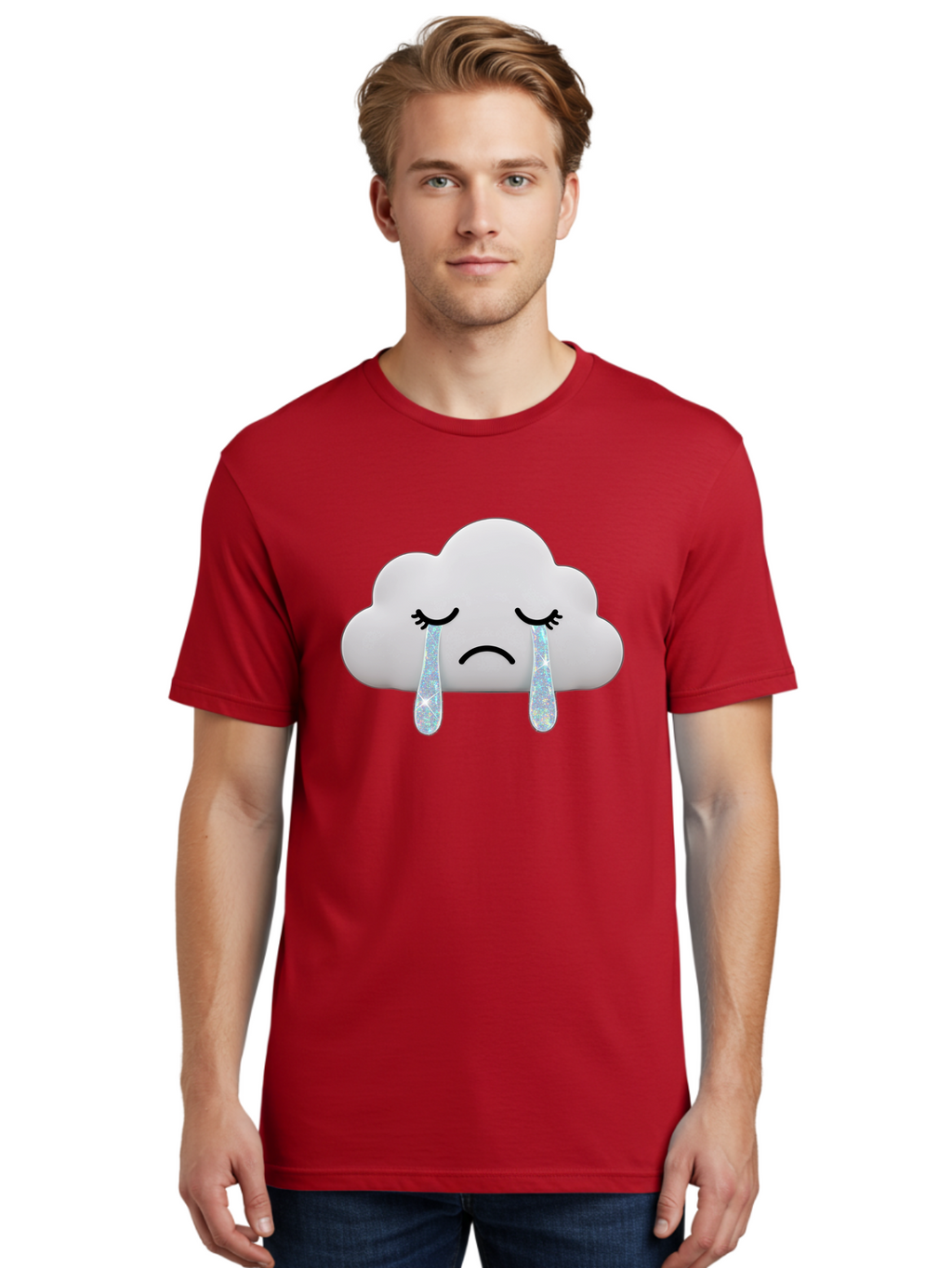 Crying-Cloud-4 Men'S Graphic Tee, 100% Cotton, Comfortable Casual Summer Wear, Machine Washable, Vintage Camera, Old Camera, Antique Camera, Black Camera, Classic Photography, Photography Equipment, Nostalgic Device, Film Camera, Camera Art Bak351