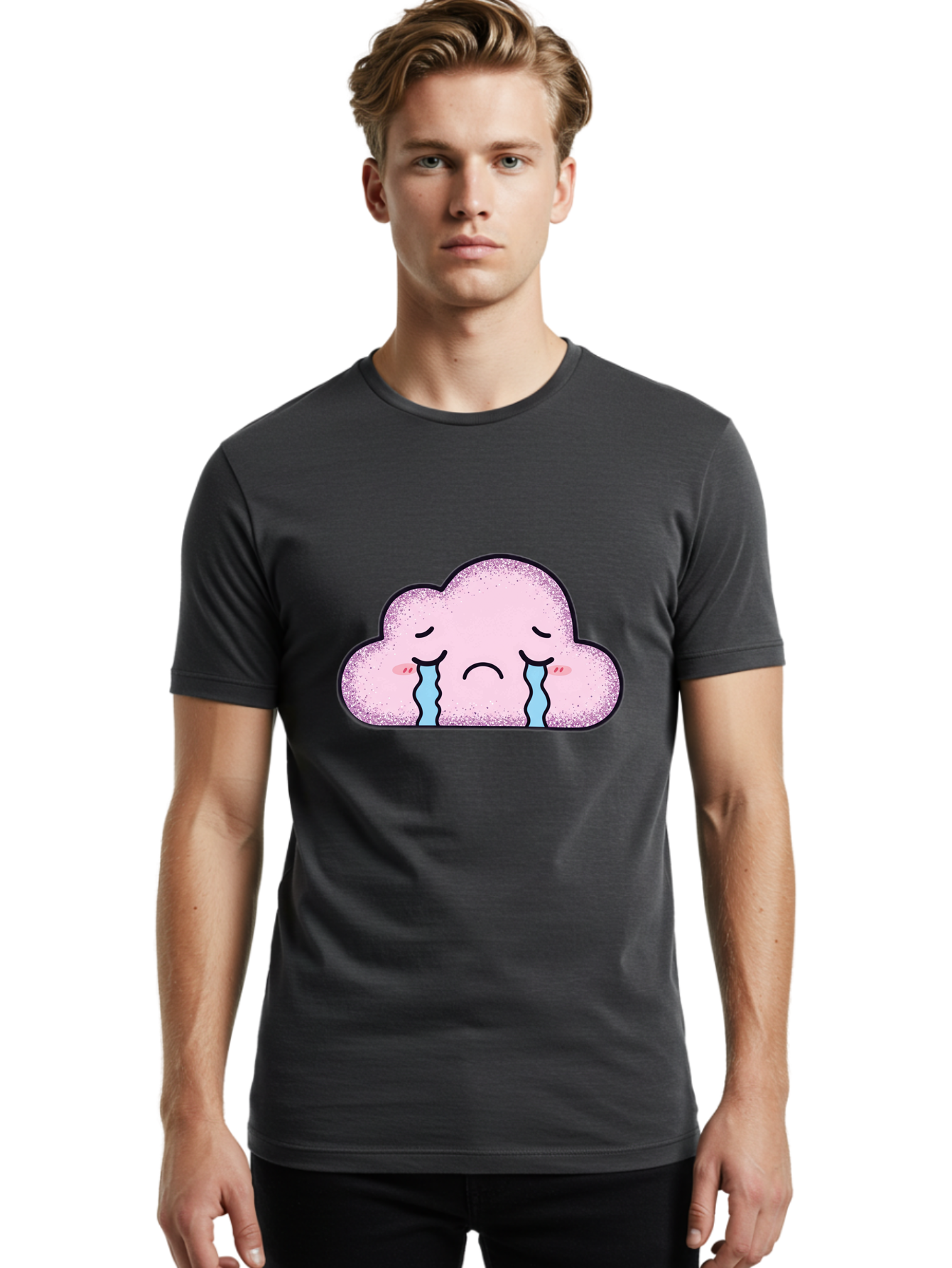 Crying-Cloud-6 Men'S Graphic Tee, 100% Cotton, Comfortable Casual Summer Wear, Machine Washable, Vintage Camera, Old Camera, Antique Camera, Black Camera, Classic Photography, Photography Equipment, Nostalgic Device, Film Camera, Camera Art Bak353