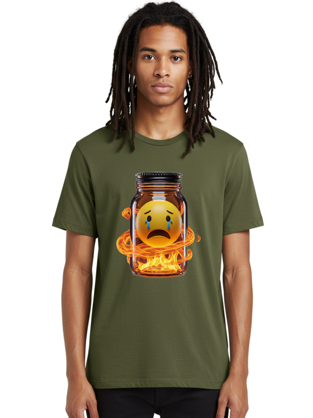 Crying-Emoji-Jar Men'S Graphic Tee, 100% Cotton, Comfortable Casual Summer Wear, Machine Washable, Vintage Camera, Old Camera, Antique Camera, Black Camera, Classic Photography, Photography Equipment, Nostalgic Device, Film Camera, Camera Art Bak355