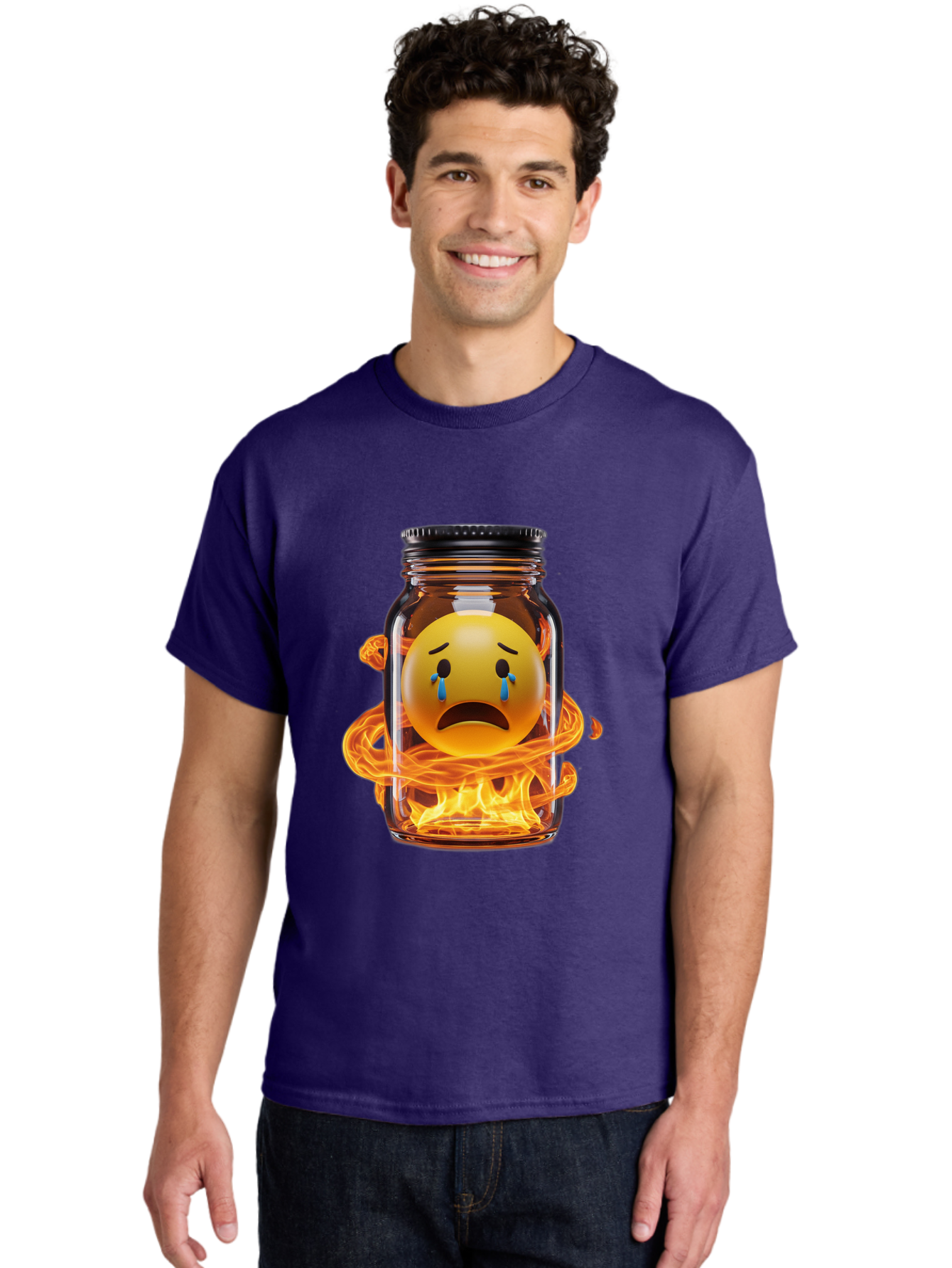 Crying-Emoji-Jar Men'S Graphic Tee, 100% Cotton, Comfortable Casual Summer Wear, Machine Washable, Vintage Camera, Old Camera, Antique Camera, Black Camera, Classic Photography, Photography Equipment, Nostalgic Device, Film Camera, Camera Art Bak355