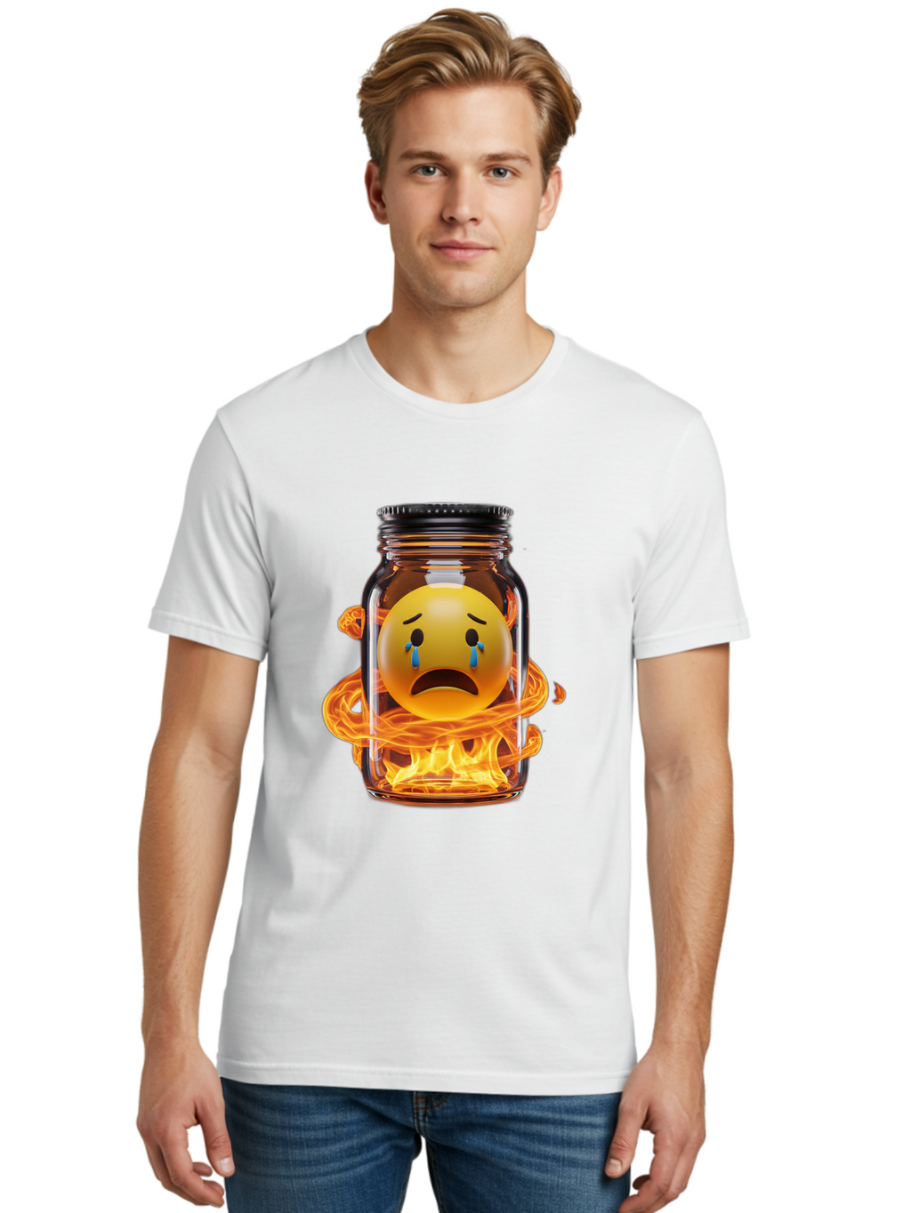 Crying-Emoji-Jar Men'S Graphic Tee, 100% Cotton, Comfortable Casual Summer Wear, Machine Washable, Vintage Camera, Old Camera, Antique Camera, Black Camera, Classic Photography, Photography Equipment, Nostalgic Device, Film Camera, Camera Art Bak355