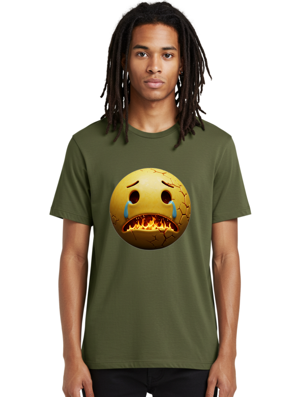 Crying-Flaming-Emoji Men'S Graphic Tee, 100% Cotton, Comfortable Casual Summer Wear, Machine Washable, Vintage Camera, Old Camera, Antique Camera, Black Camera, Classic Photography, Photography Equipment, Nostalgic Device, Film Camera, Bak359