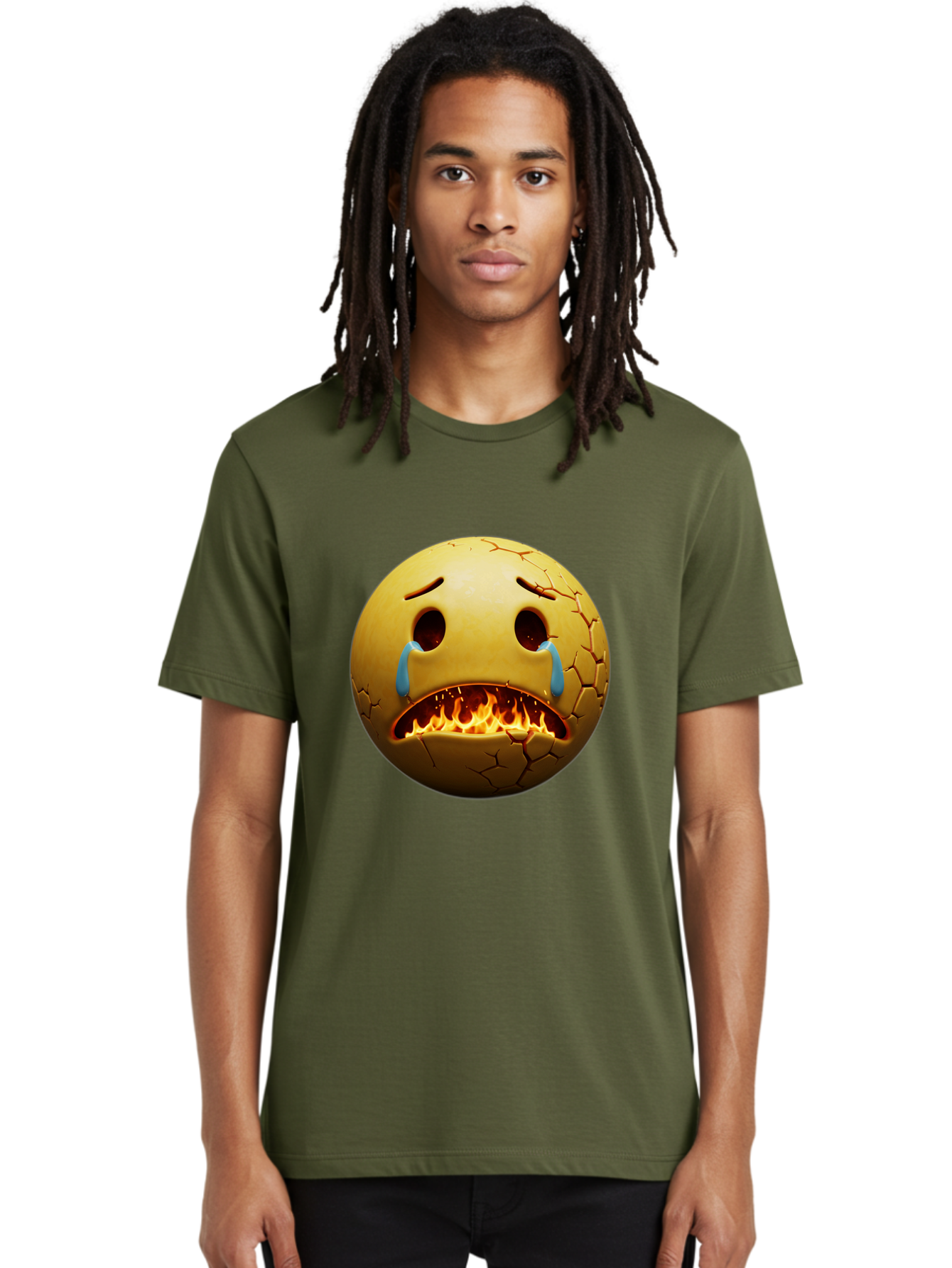Crying-Flaming-Emoji Men'S Graphic Tee, 100% Cotton, Comfortable Casual Summer Wear, Machine Washable, Vintage Camera, Old Camera, Antique Camera, Black Camera, Classic Photography, Photography Equipment, Nostalgic Device, Film Camera, Bak359
