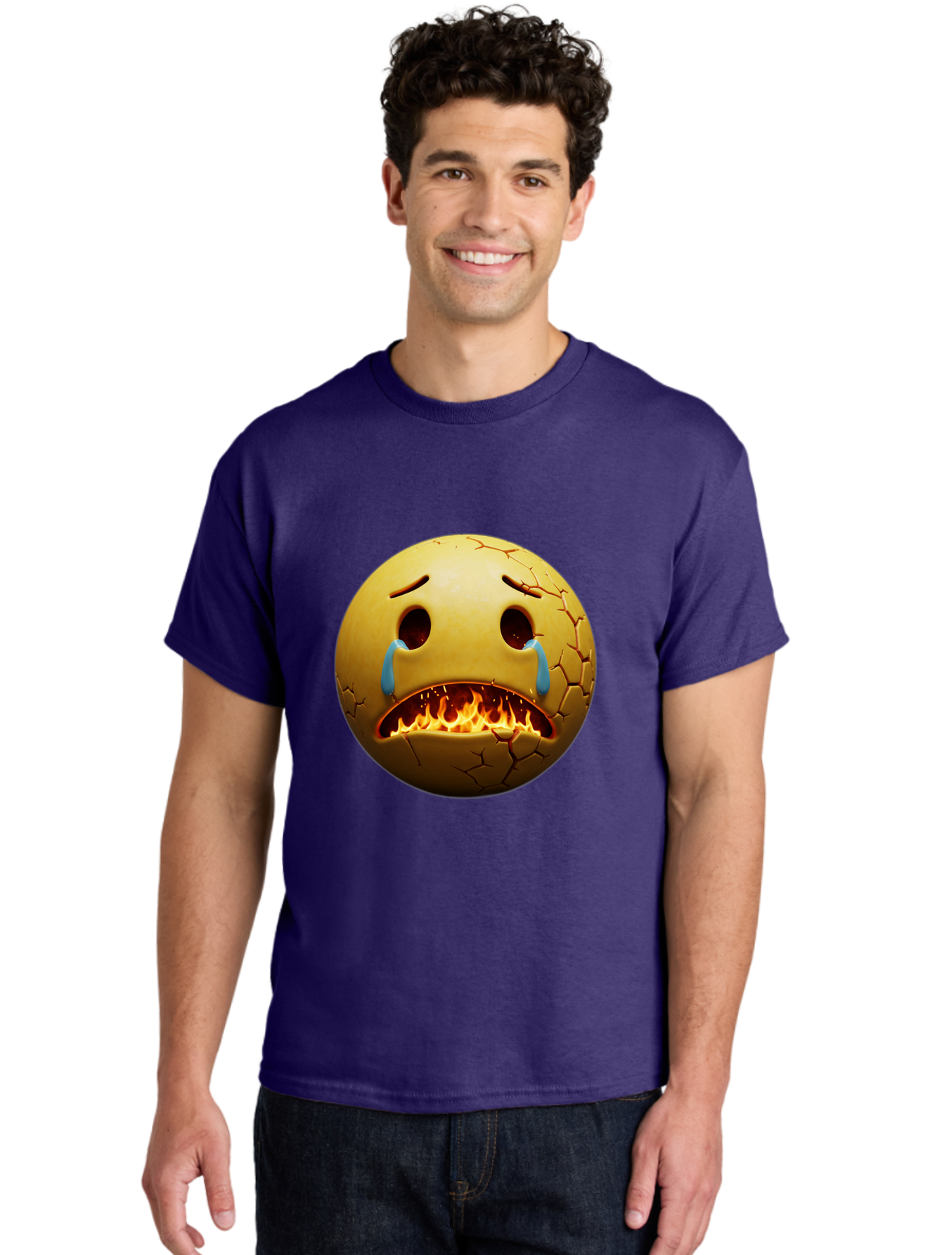 Crying-Flaming-Emoji Men'S Graphic Tee, 100% Cotton, Comfortable Casual Summer Wear, Machine Washable, Vintage Camera, Old Camera, Antique Camera, Black Camera, Classic Photography, Photography Equipment, Nostalgic Device, Film Camera, Bak359