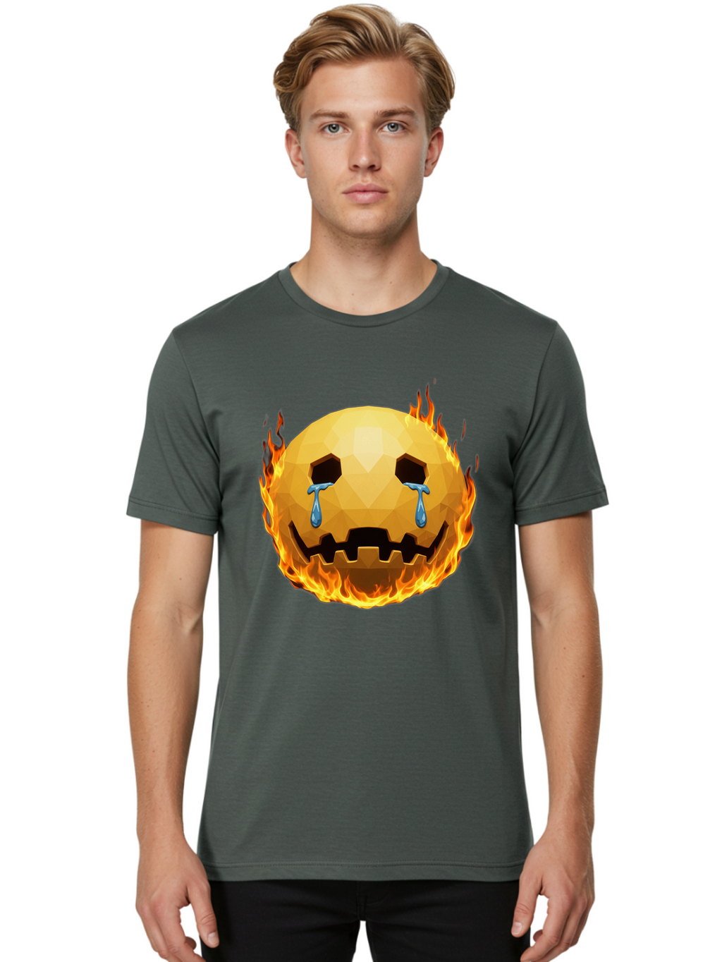 Crying-Flaming-Face Men'S Graphic Tee, 100% Cotton, Comfortable Casual Summer Wear, Machine Washable, Vintage Camera, Old Camera, Antique Camera, Black Camera, Classic Photography, Photography Equipment, Nostalgic Device, Film Camera, Bak360