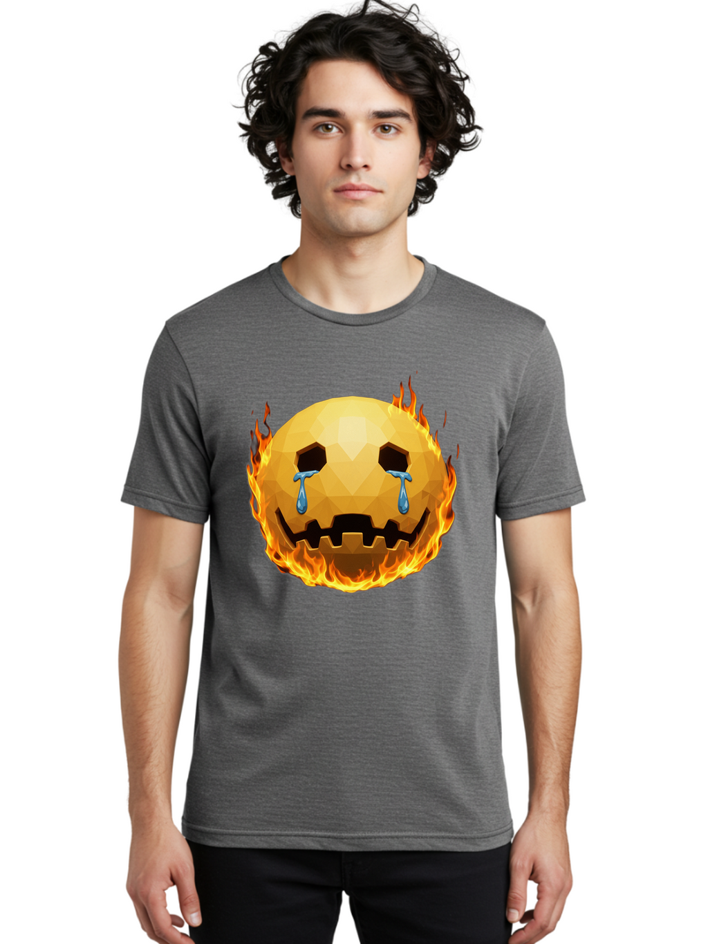 Crying-Flaming-Face Men'S Graphic Tee, 100% Cotton, Comfortable Casual Summer Wear, Machine Washable, Vintage Camera, Old Camera, Antique Camera, Black Camera, Classic Photography, Photography Equipment, Nostalgic Device, Film Camera, Bak360