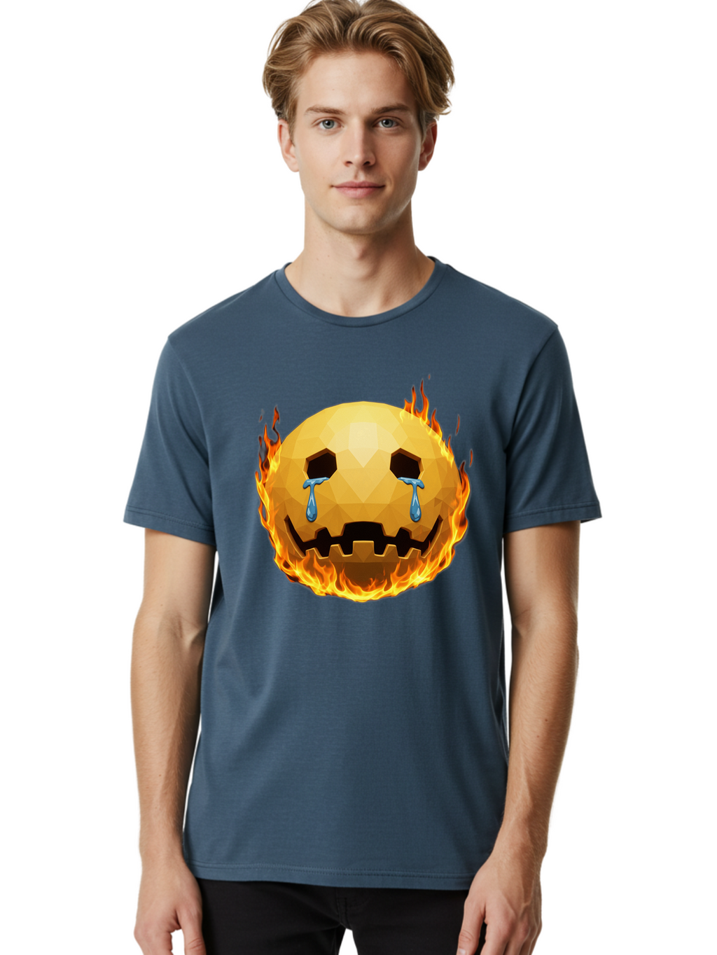 Crying-Flaming-Face Men'S Graphic Tee, 100% Cotton, Comfortable Casual Summer Wear, Machine Washable, Vintage Camera, Old Camera, Antique Camera, Black Camera, Classic Photography, Photography Equipment, Nostalgic Device, Film Camera, Bak360