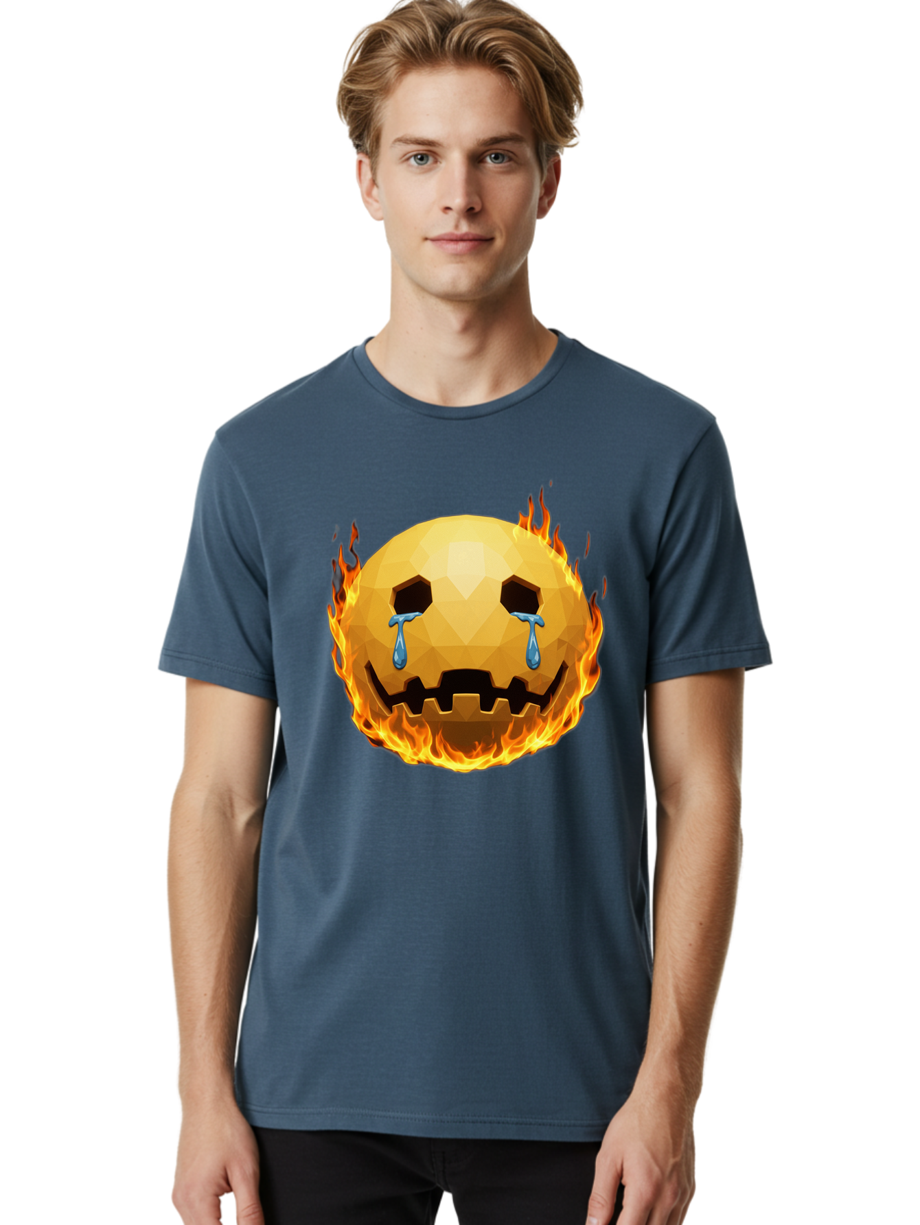 Crying-Flaming-Face Men'S Graphic Tee, 100% Cotton, Comfortable Casual Summer Wear, Machine Washable, Vintage Camera, Old Camera, Antique Camera, Black Camera, Classic Photography, Photography Equipment, Nostalgic Device, Film Camera, Bak360