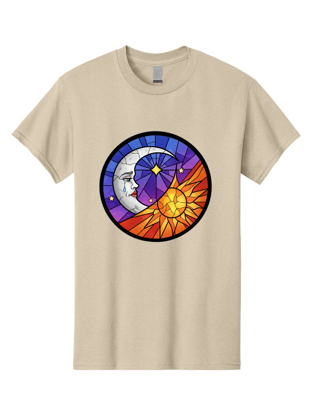 Crying-Moon-Stained-Glass Men'S Graphic Tee, 100% Cotton, Comfortable Casual Summer Wear, Machine Washable, Vintage Camera, Old Camera, Antique Camera, Black Camera, Classic Photography, Photography Equipment, Nostalgic Device, Film Camera, Bak361
