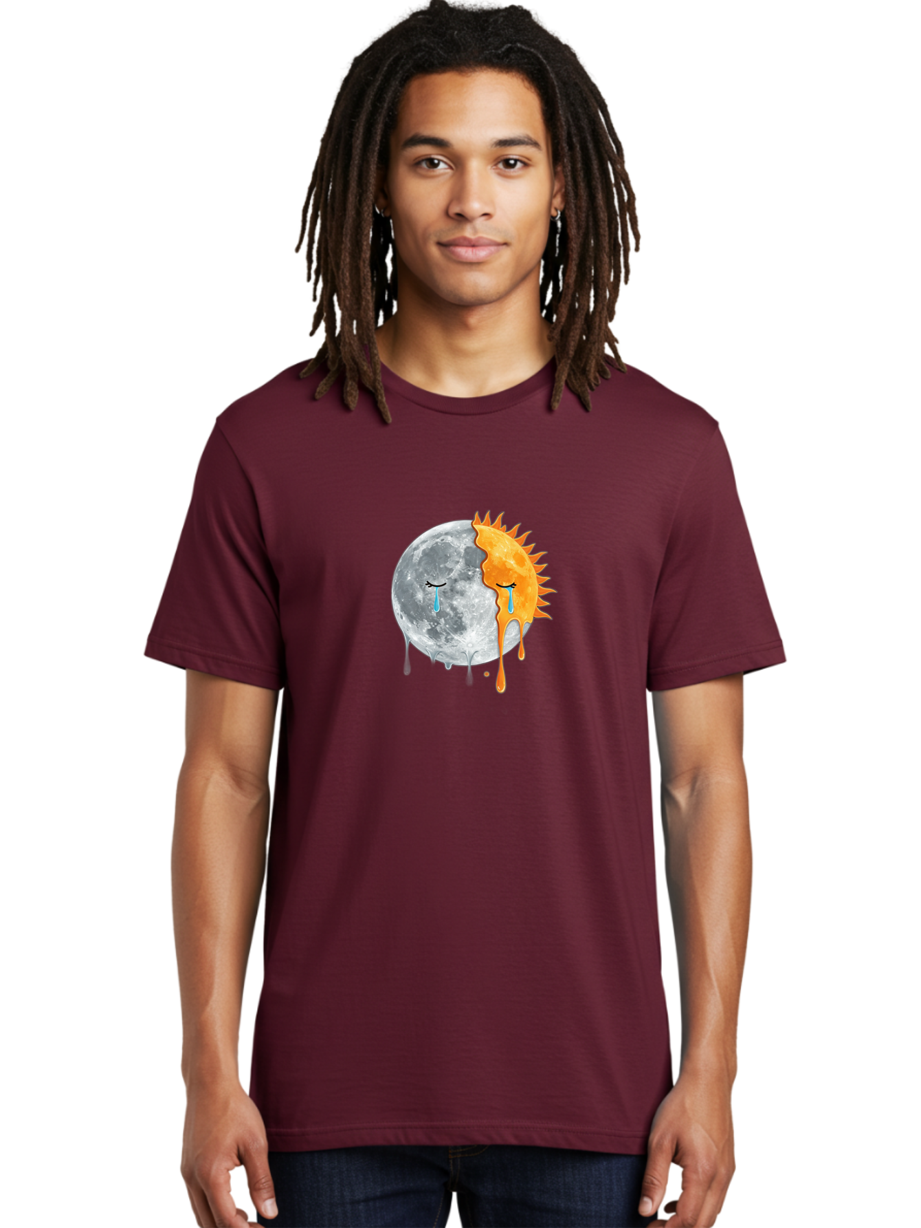 Crying-Sun-And-Moon-1 Men'S Graphic Tee, 100% Cotton, Comfortable Casual Summer Wear, Machine Washable, Vintage Camera, Old Camera, Antique Camera, Black Camera, Classic Photography, Photography Equipment, Nostalgic Device, Film Camera, Bak363